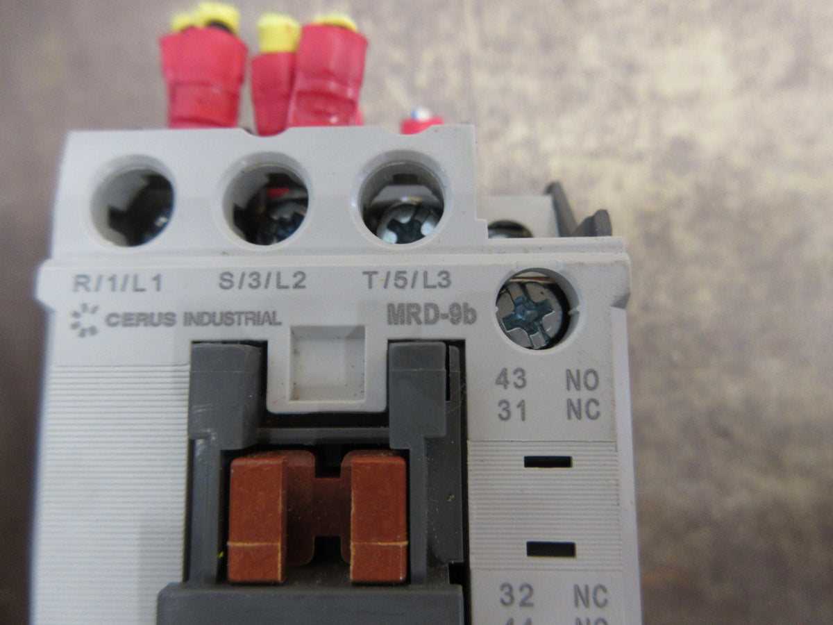 Cerus Industrial Mira Size 00 Contactor MRD-9b 24VDC Coil 25A 600V Used