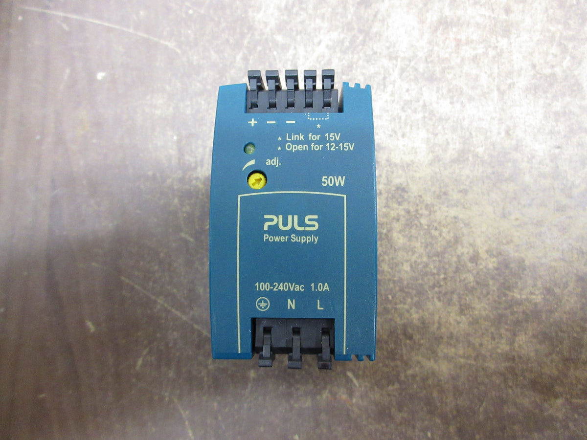 Puls Power Supply ML50.102 50W Output: 12-15VDC, 4.2-3.3A Used