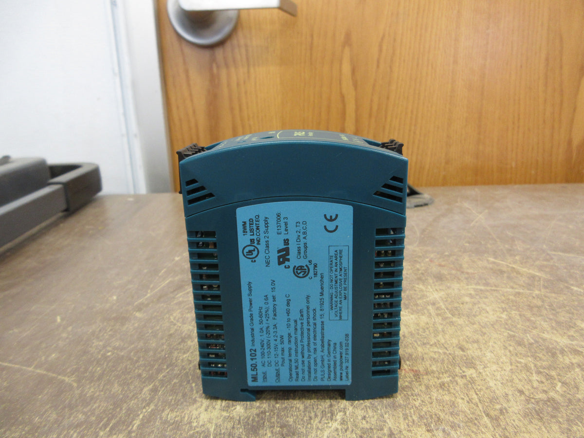 Puls Power Supply ML50.102 50W Output: 12-15VDC, 4.2-3.3A Used