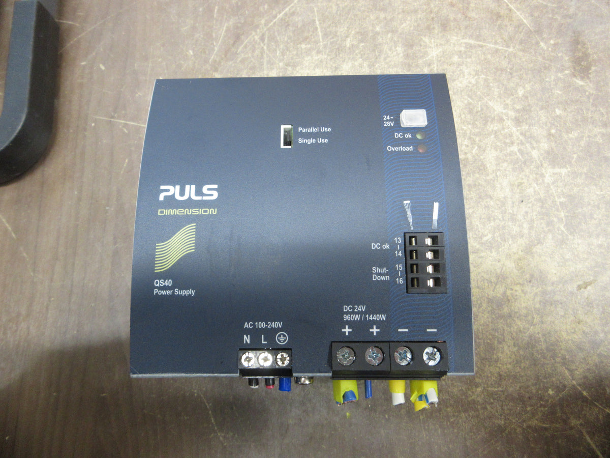 Puls Dimension Power Supply QS40.241 960/1440W Input: 100-240VAC 11.2-4.6A Used