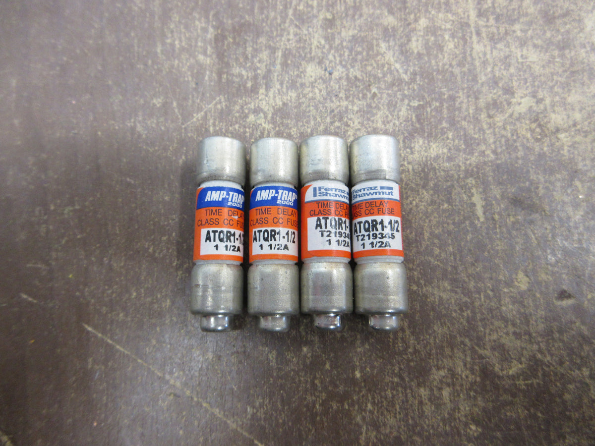 Ferraz Shawmut Amp-Trap 2000 Fuse ATQR1-1/2 1 1/2A 600V *Lot of 2* Used