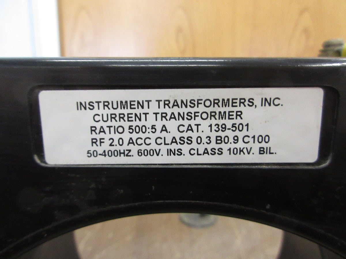 Instrument Transformers Current Transformer 139-501 Ratio 500:5A 600V 50-400Hz