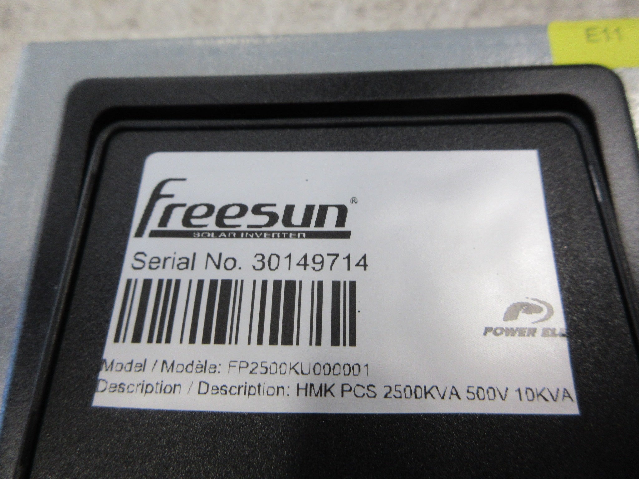 Power Electronics Freesun Keypad FP2500KU000001 w/ Mount Used