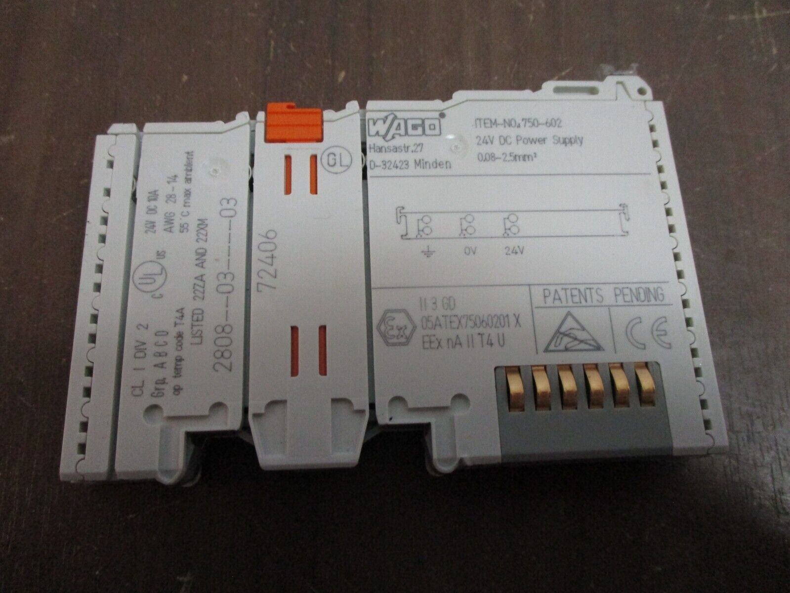 Wago Power Supply Module 750-602 24VDC Used
