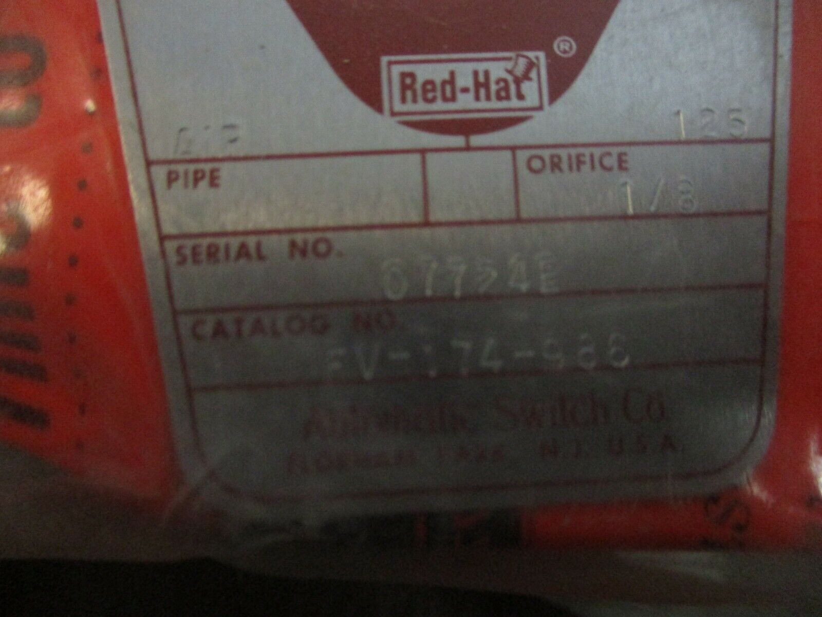 ASCO Red-Hat FV174-986 Solenoid Valve 131608 New Surplus