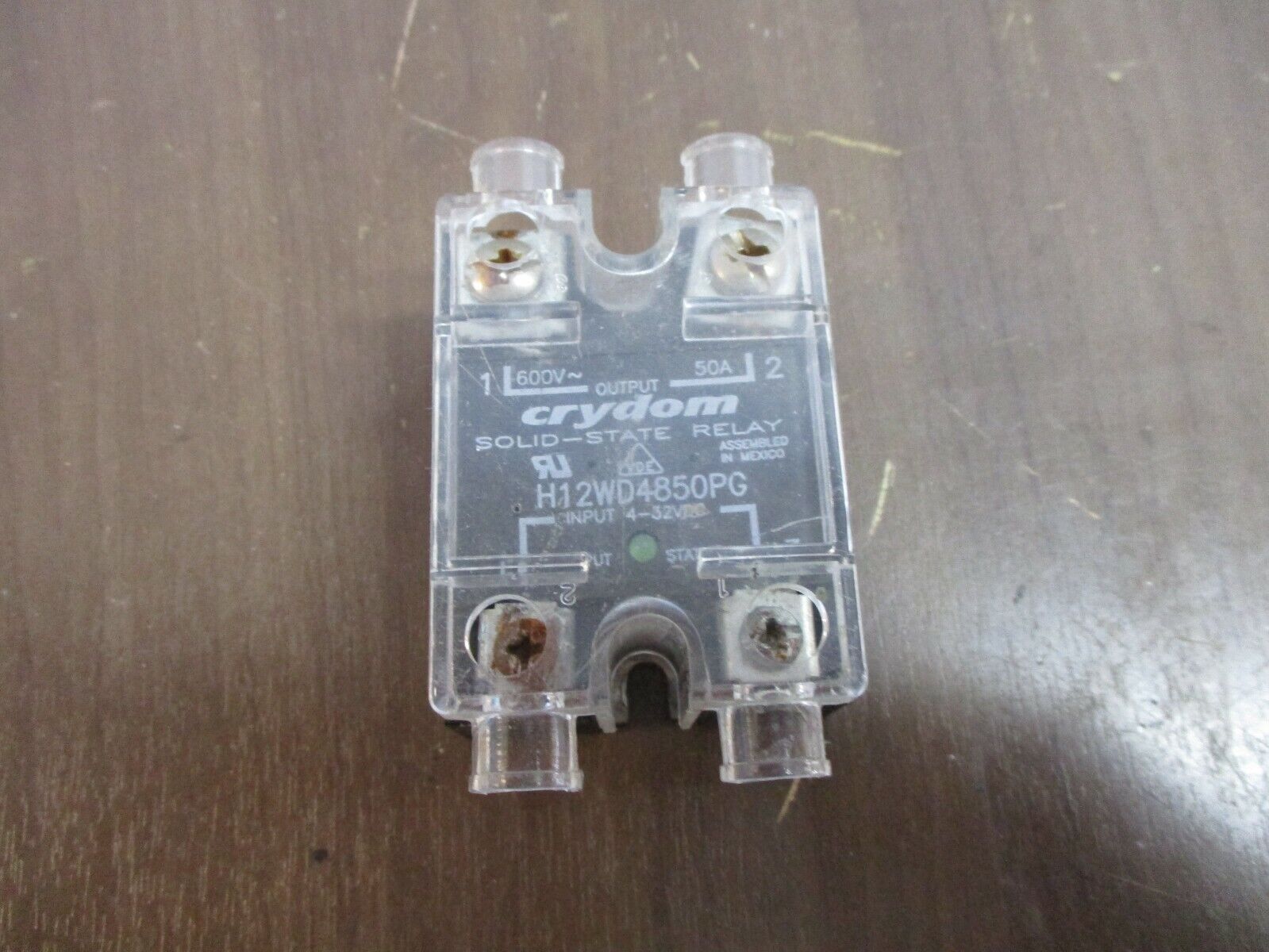 Crydom Solid State Relay H12WD4850PG Input: 4-32VDC Output: 600VAC 50A Used