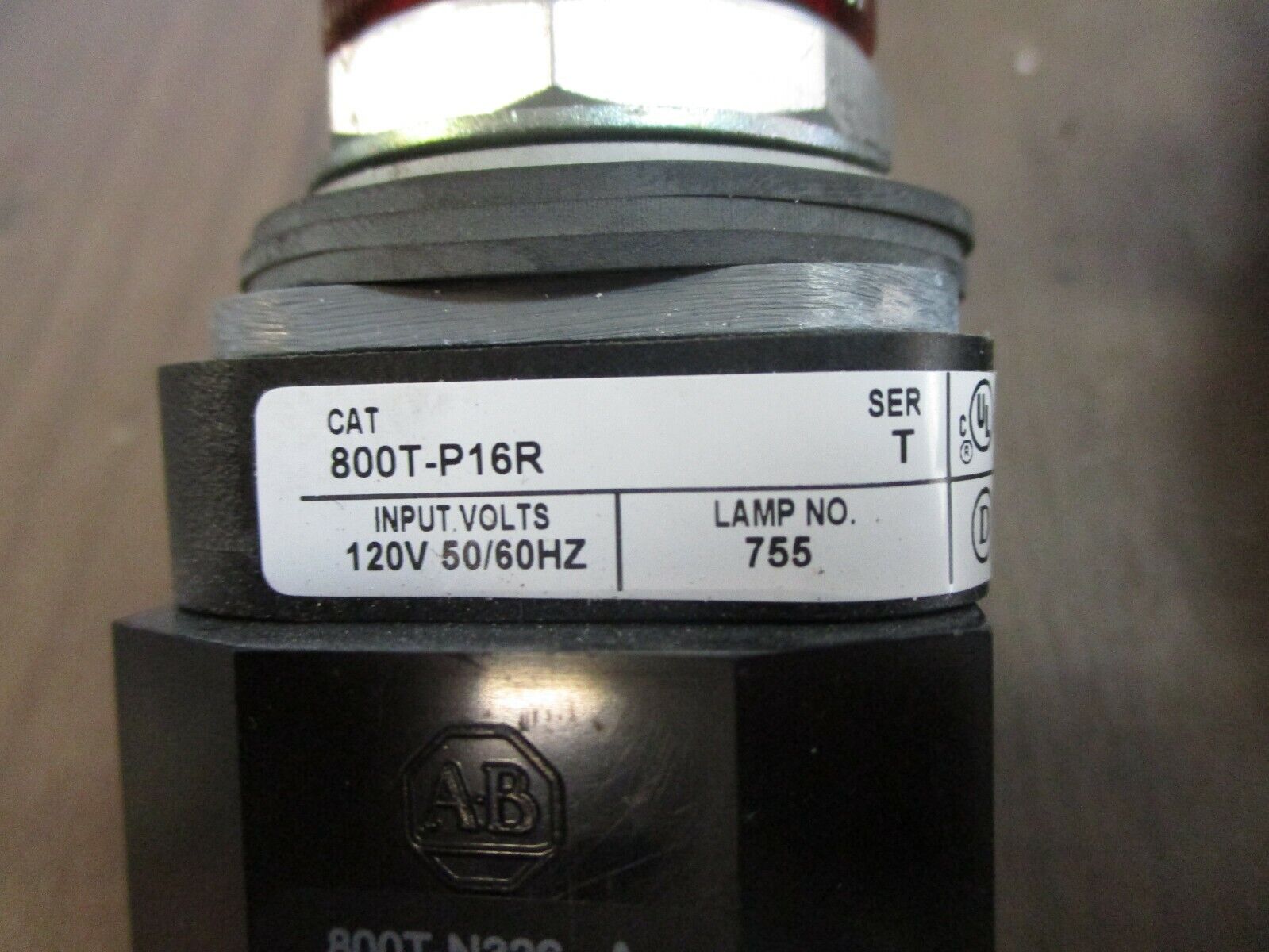 Allen-Bradley Pilot Light 800T-P16R 120V 50/60Hz *Lot of 2* Used