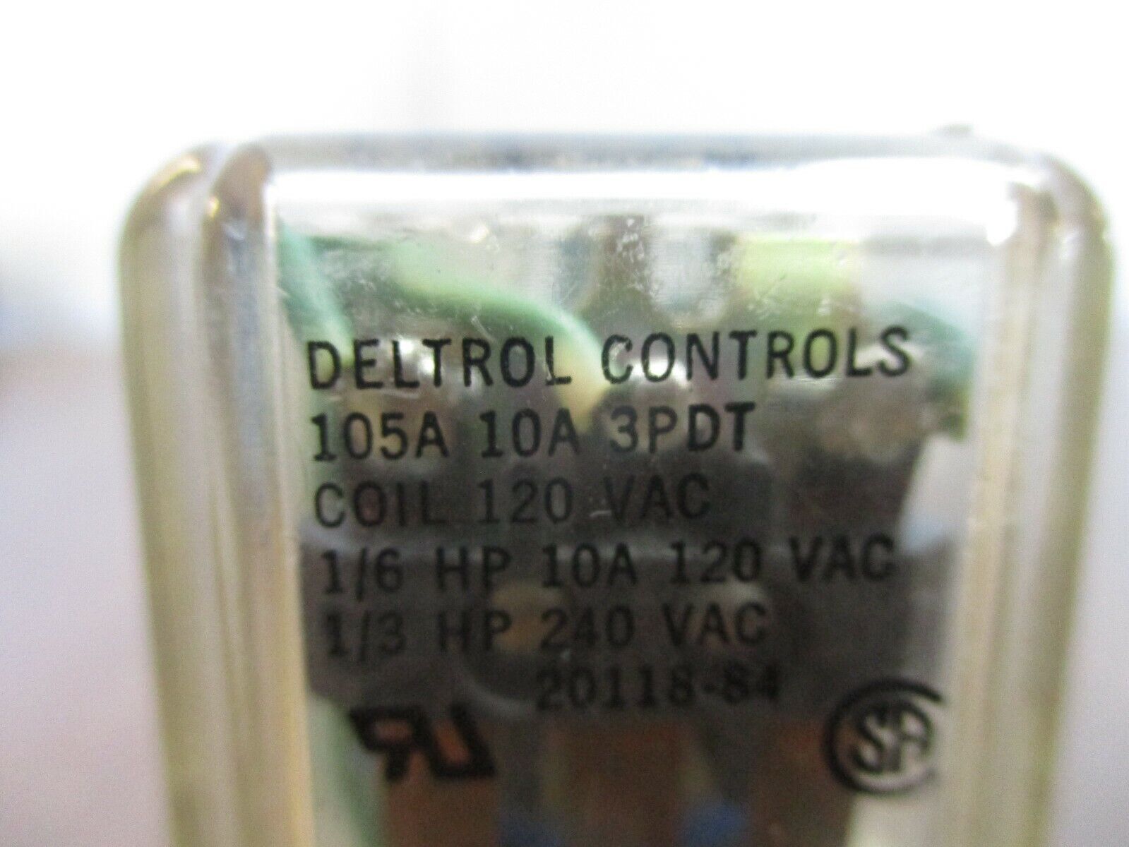 Deltrol Controls Relay 105A 10A 3PDT 120V Coil w/ Base *Lot of 2* Used