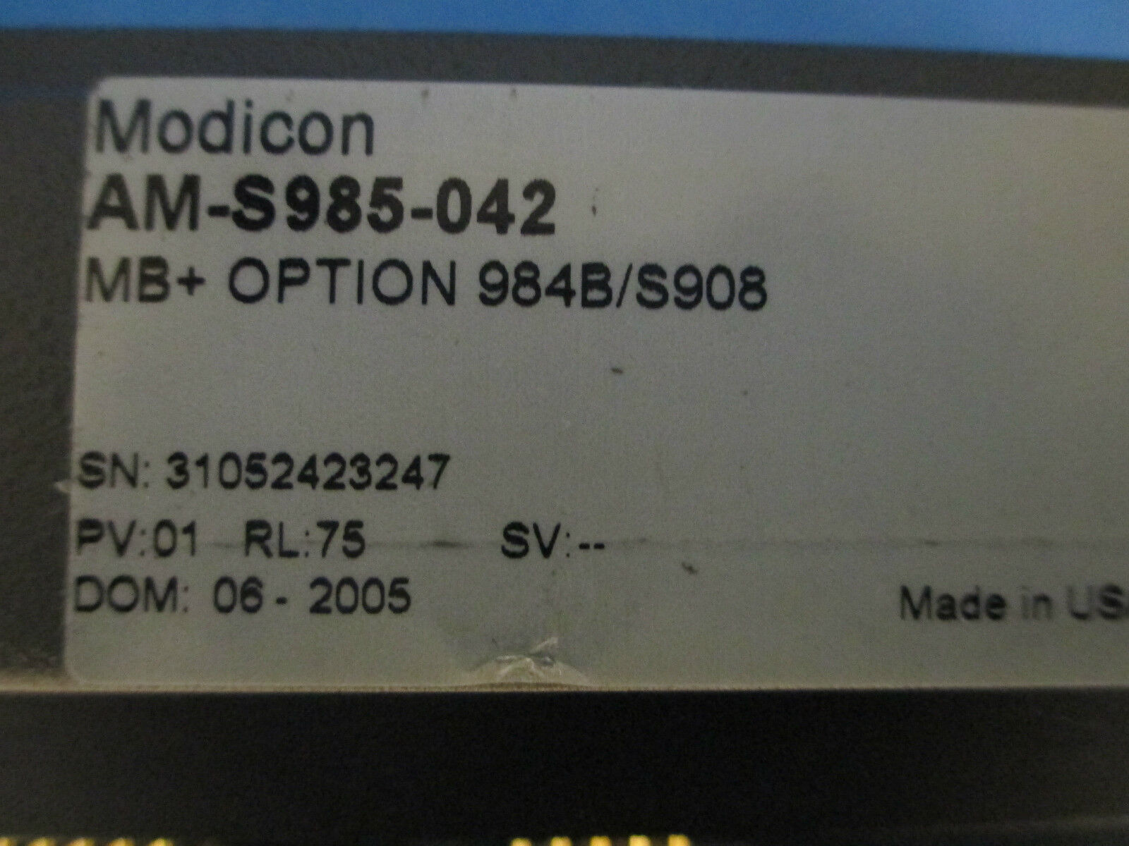Modicon Modbus Plus Network Adapter Module AEG S985, AM-S985-042 Used