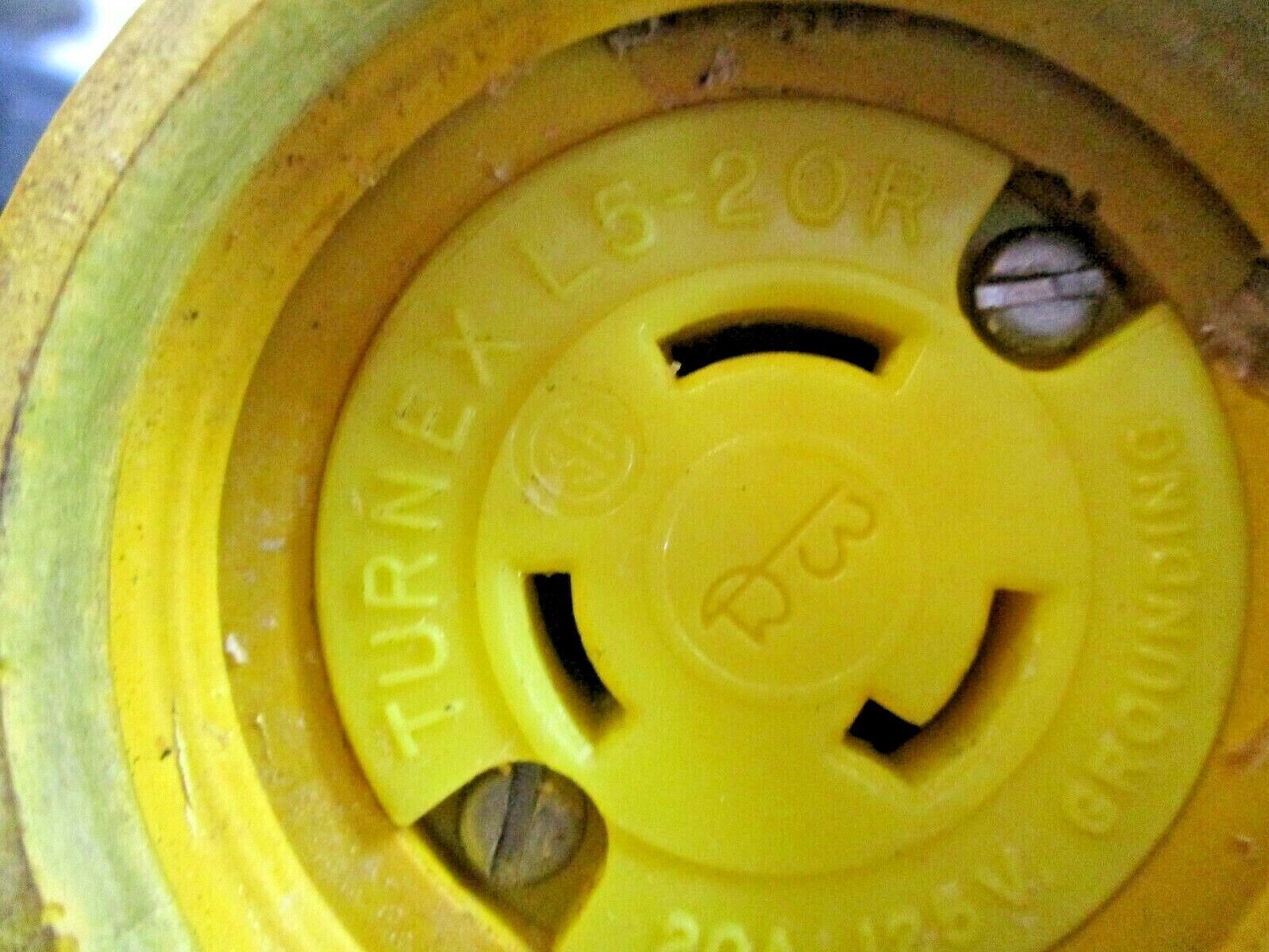 Woodhead Turnex Watertite plug & Connector Nema L5-20R 20A 125V Used