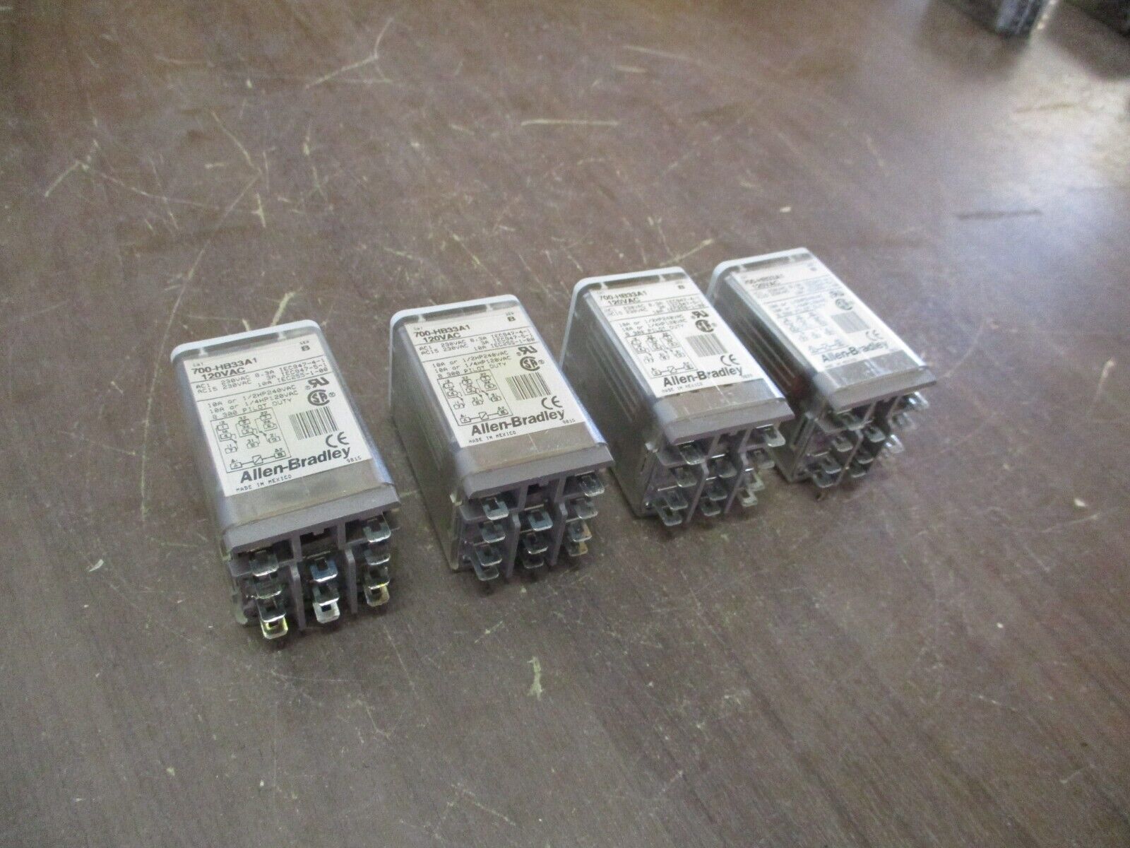 Allen-Bradley Relay 700-HB33A1 Ser. B 120V Coil *Lot of 4* Used