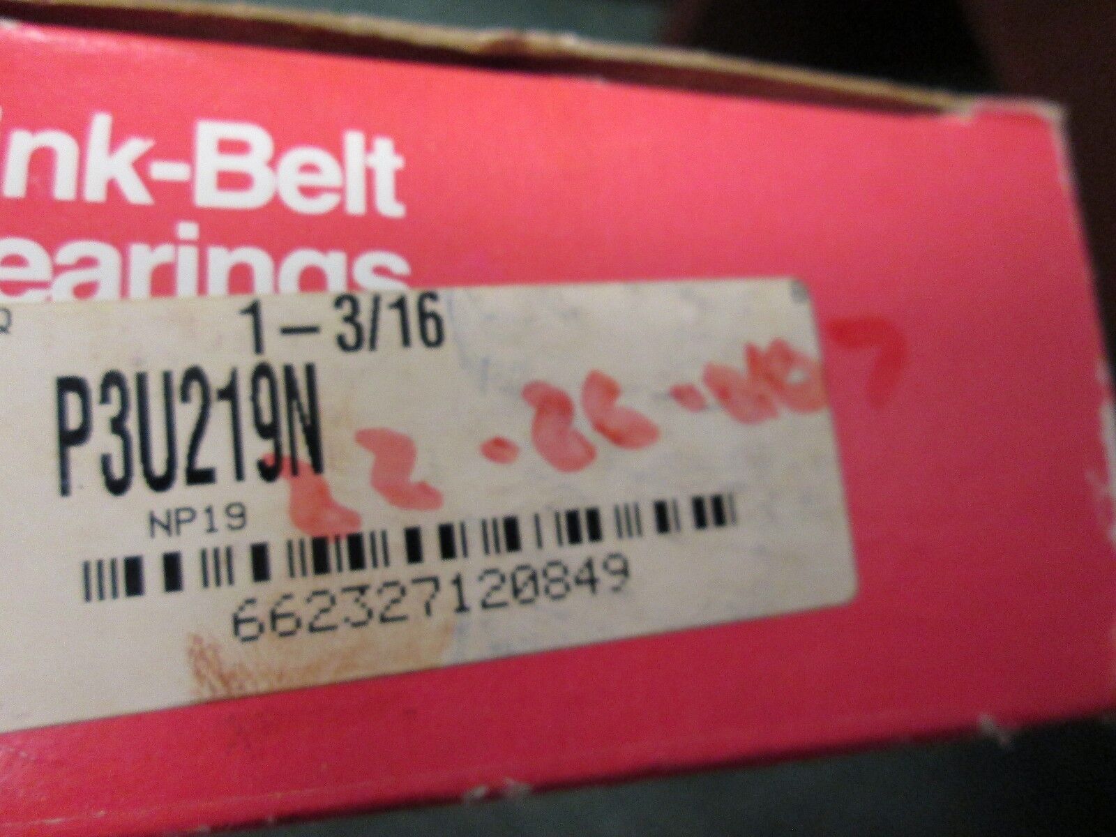 Link-Belt 1-3/16" Pillow Block Bearing P3U219N