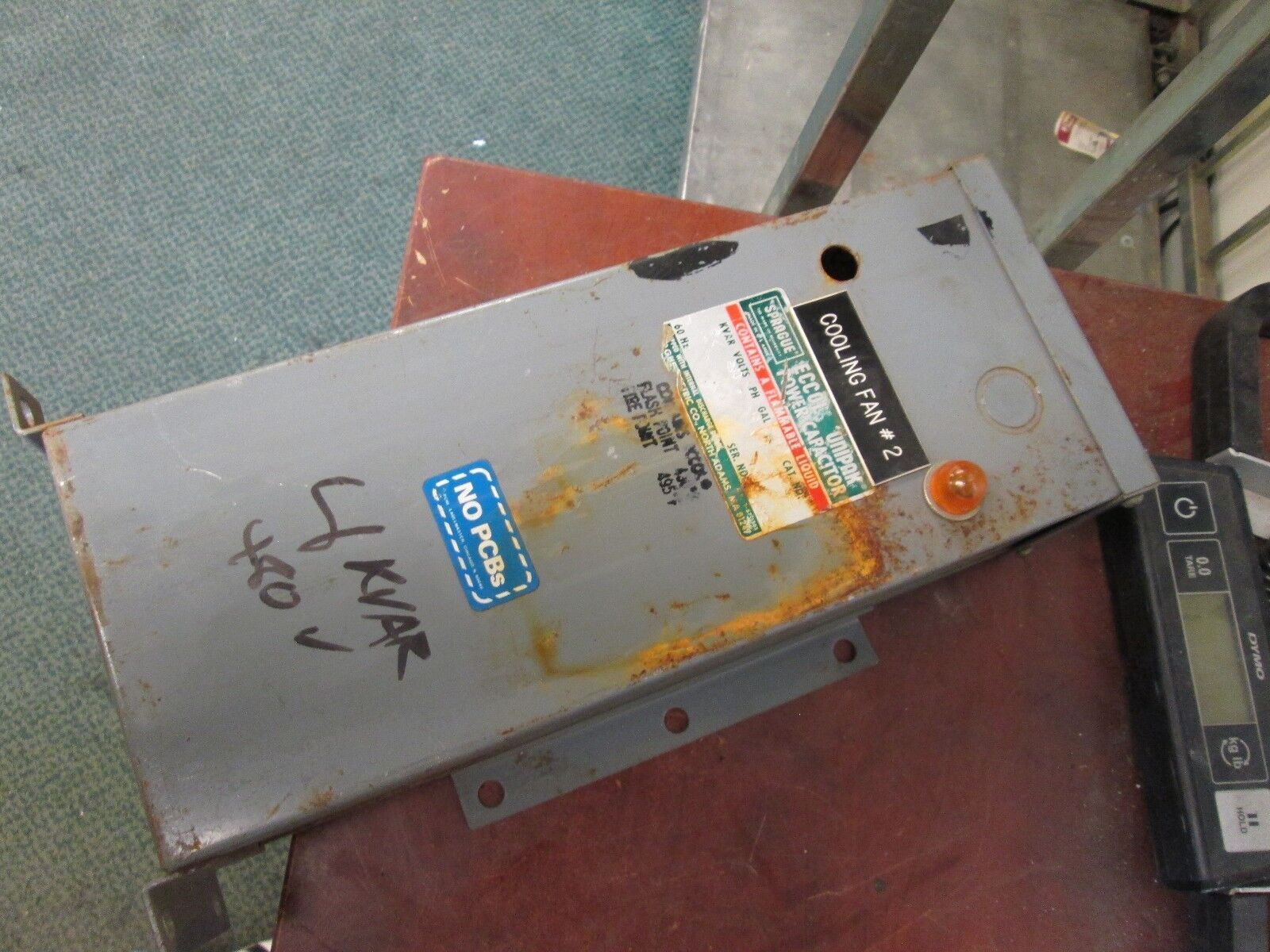 Sprague Eccol Unipak Power Capacitor 443CEU 4 KVAR 480V 60Hz 3Ph Used