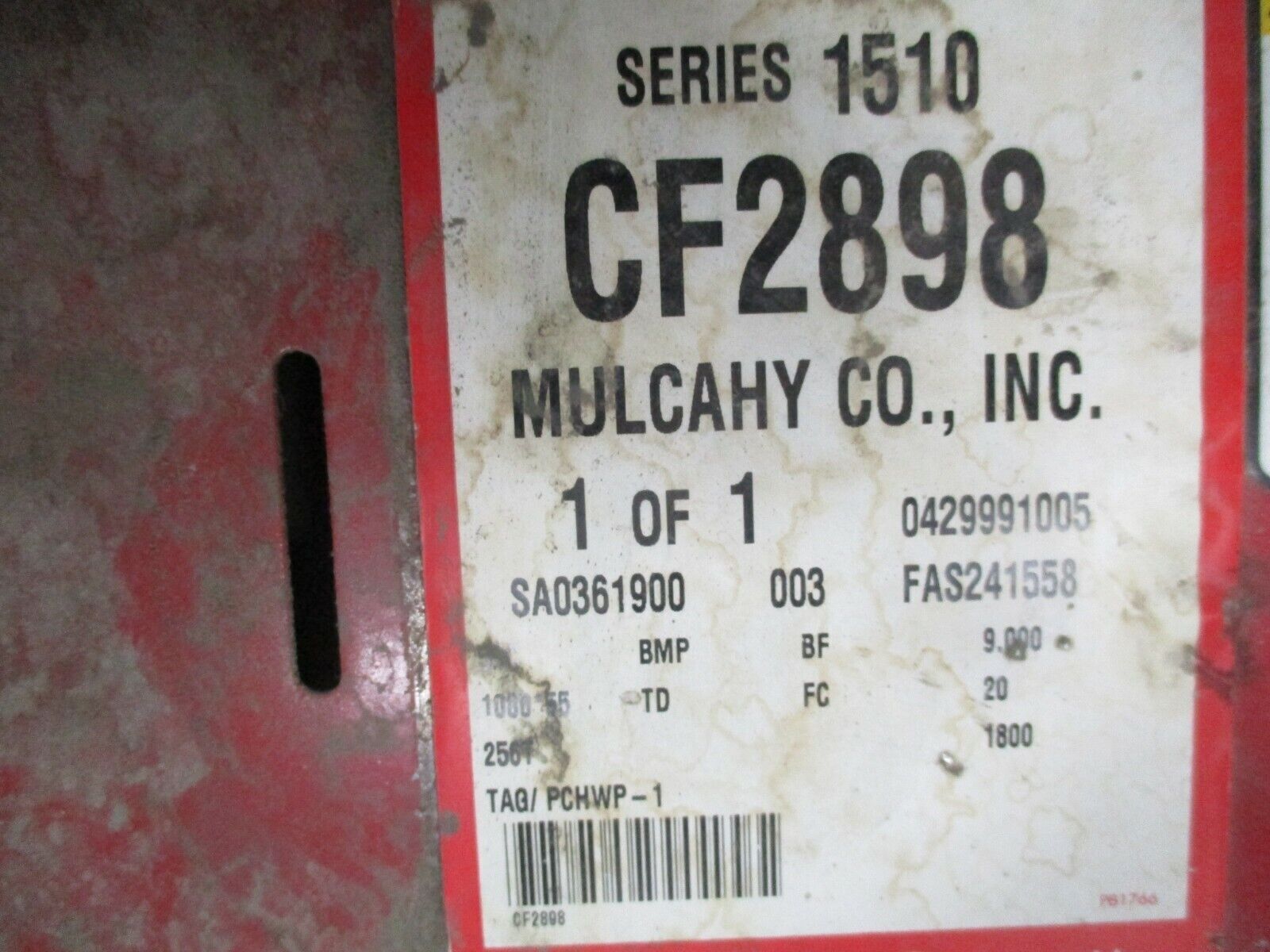 Bell & Gossett 1510 Pump 58C 9.000 BF 20HP 1080GPM 55Ft Head 1800RPM 175PSI Used