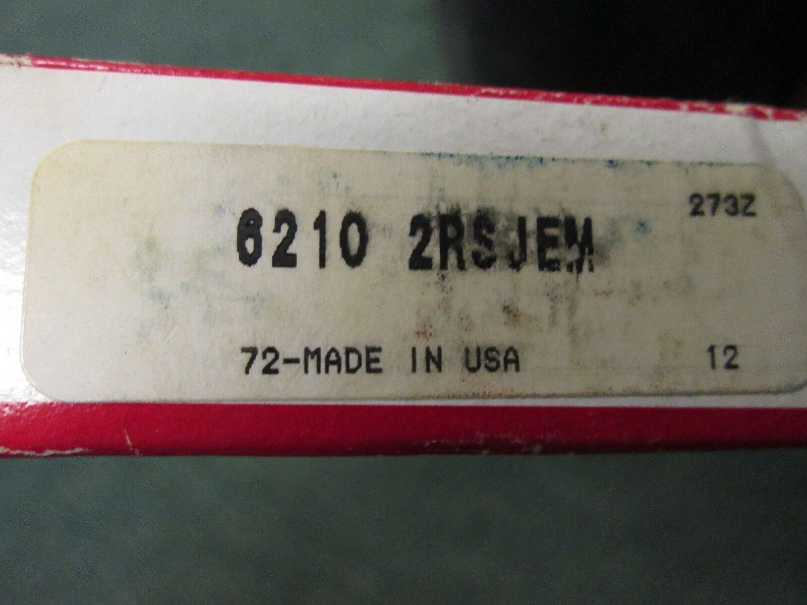 SKF Ball Bearing 6210 2RSJEM New Surplus