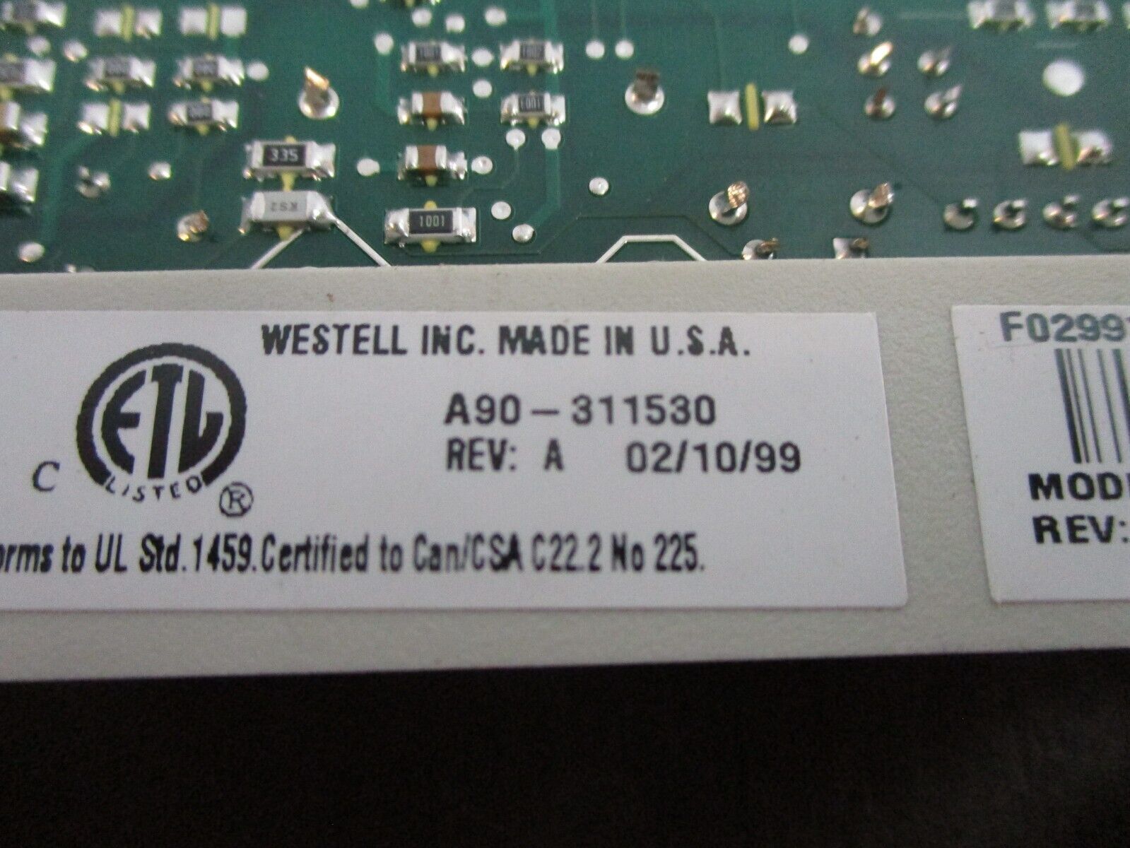 Westell Network Interface Unit A90-311530 Rev. A Used