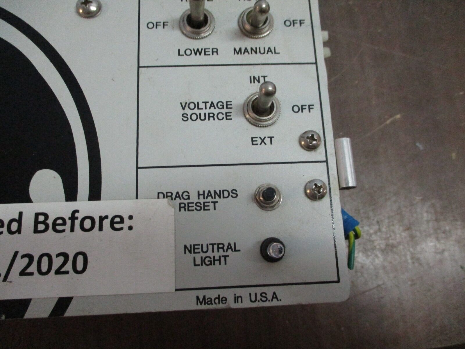 GE GE-2011/B-0866 Voltage Regulator Control L200G10 F/W: D-0067 V07.09.23 60Hz