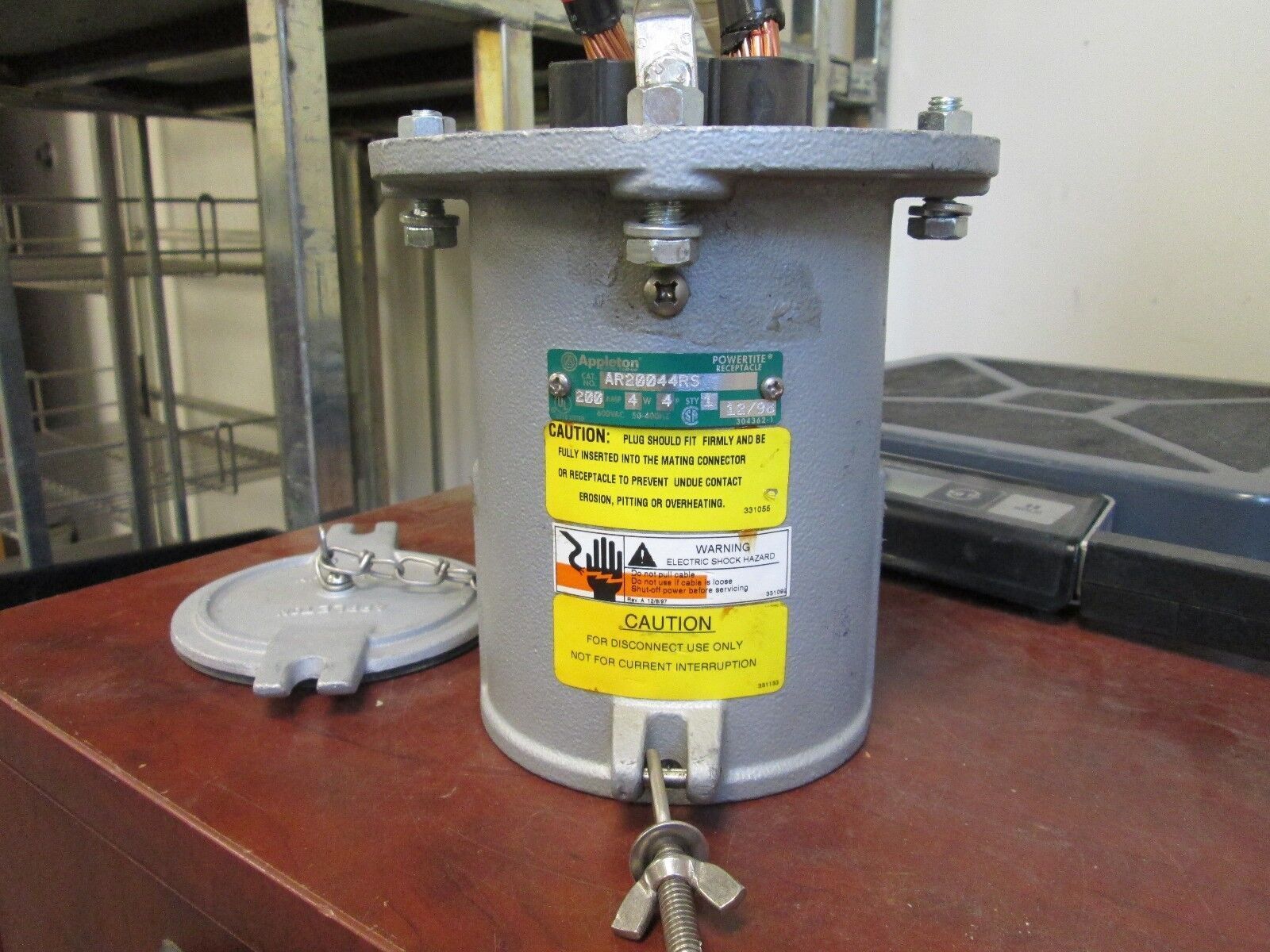 Appleton Receptacle AR20044RS 200A 600V 4W 4P Used
