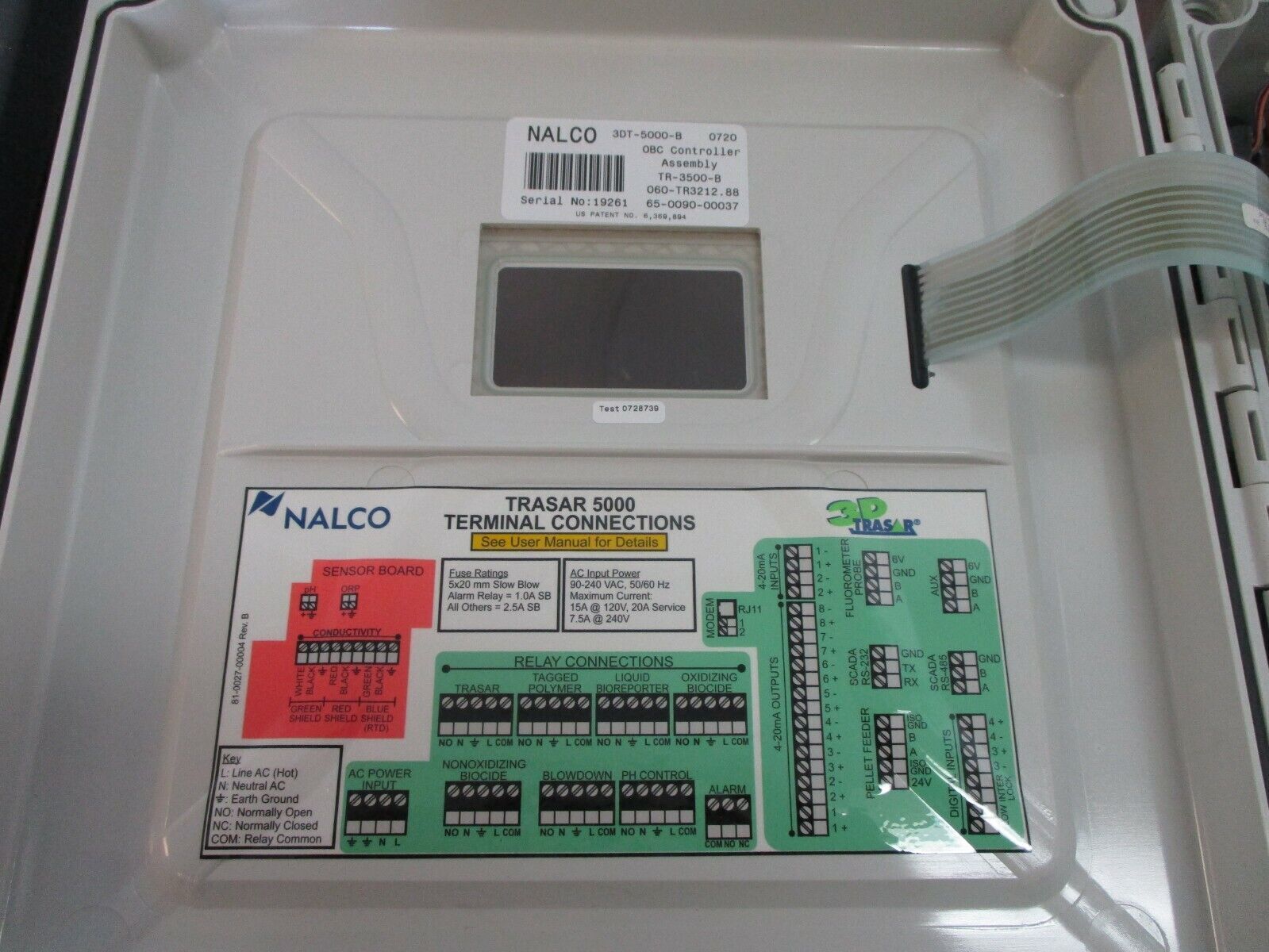 Nalco 3D Trasar OBC Controller Assembly 3DT-5000-B Used