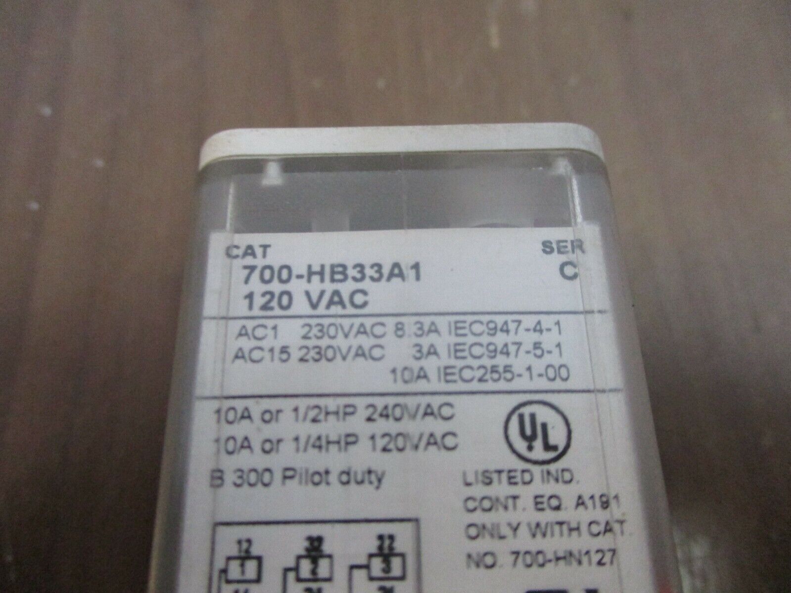 Allen-Bradley Relay 700-HB33A1 Ser. C 120VAC *Lot of 4* Used