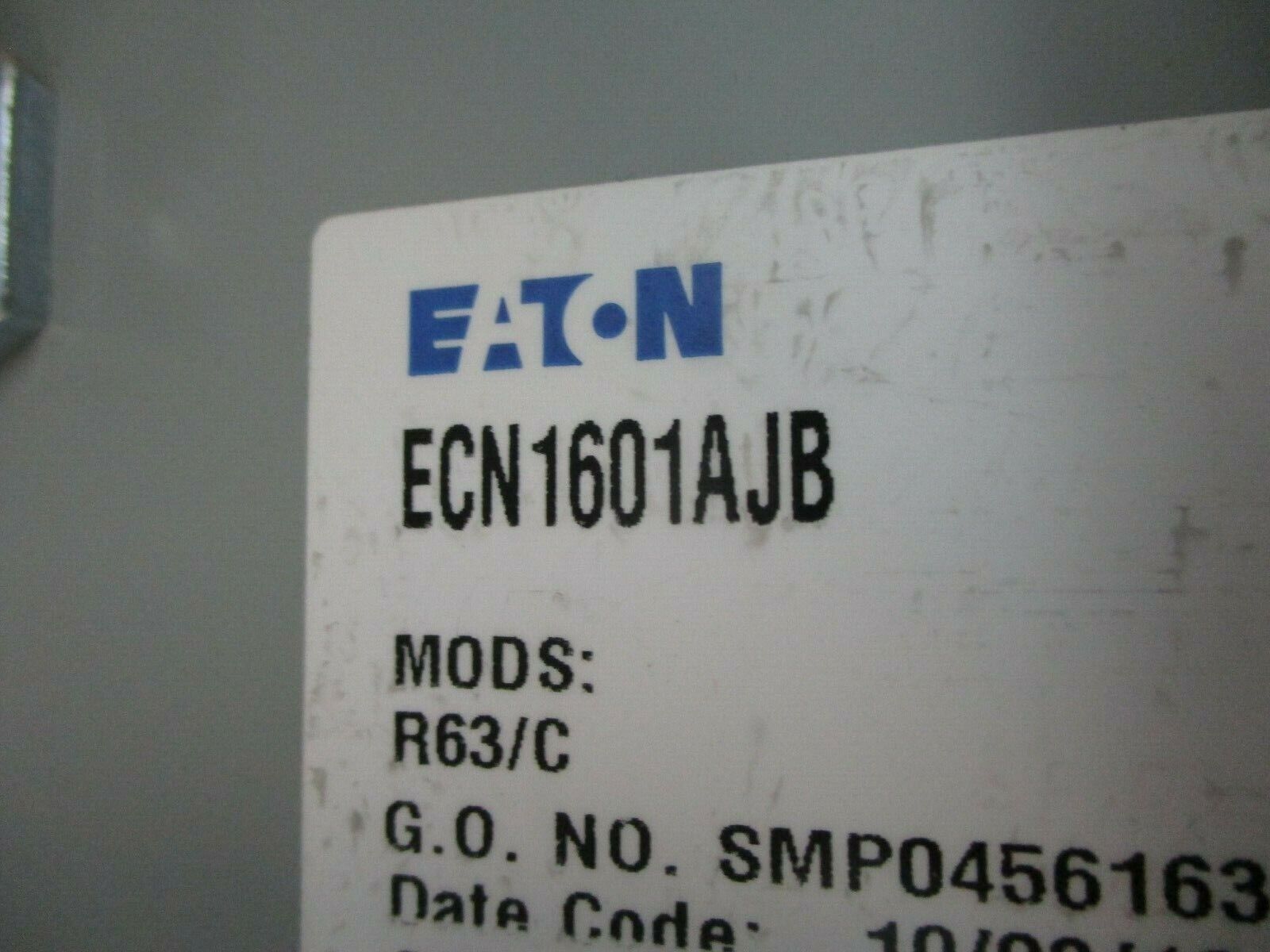 Eaton Size 0 Fusible Combination ECN1601AJB 120V Coil Trip: 4-20A Used