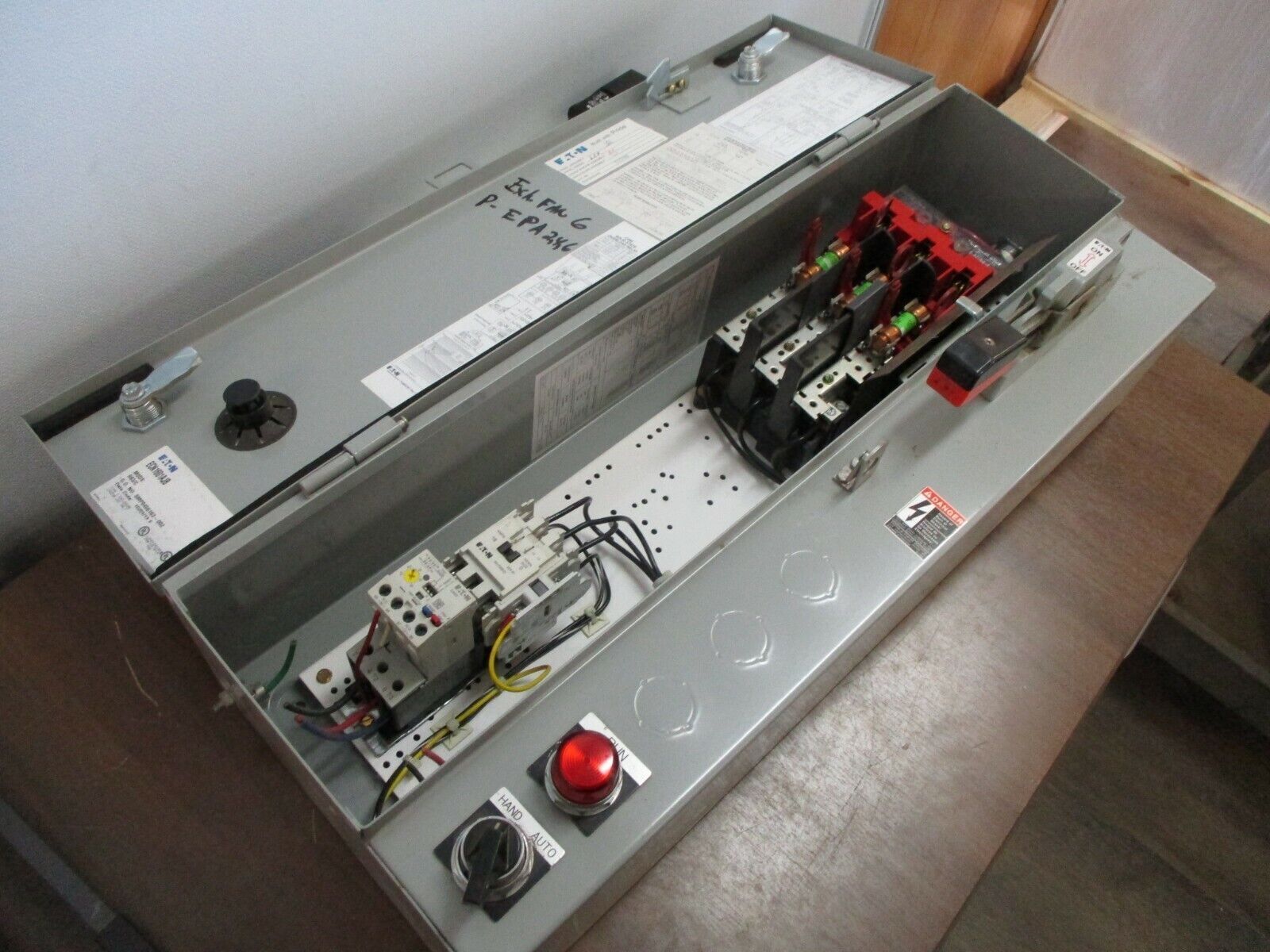 Eaton Size 0 Fusible Combination ECN1601AJB 120V Coil Trip: 4-20A Used