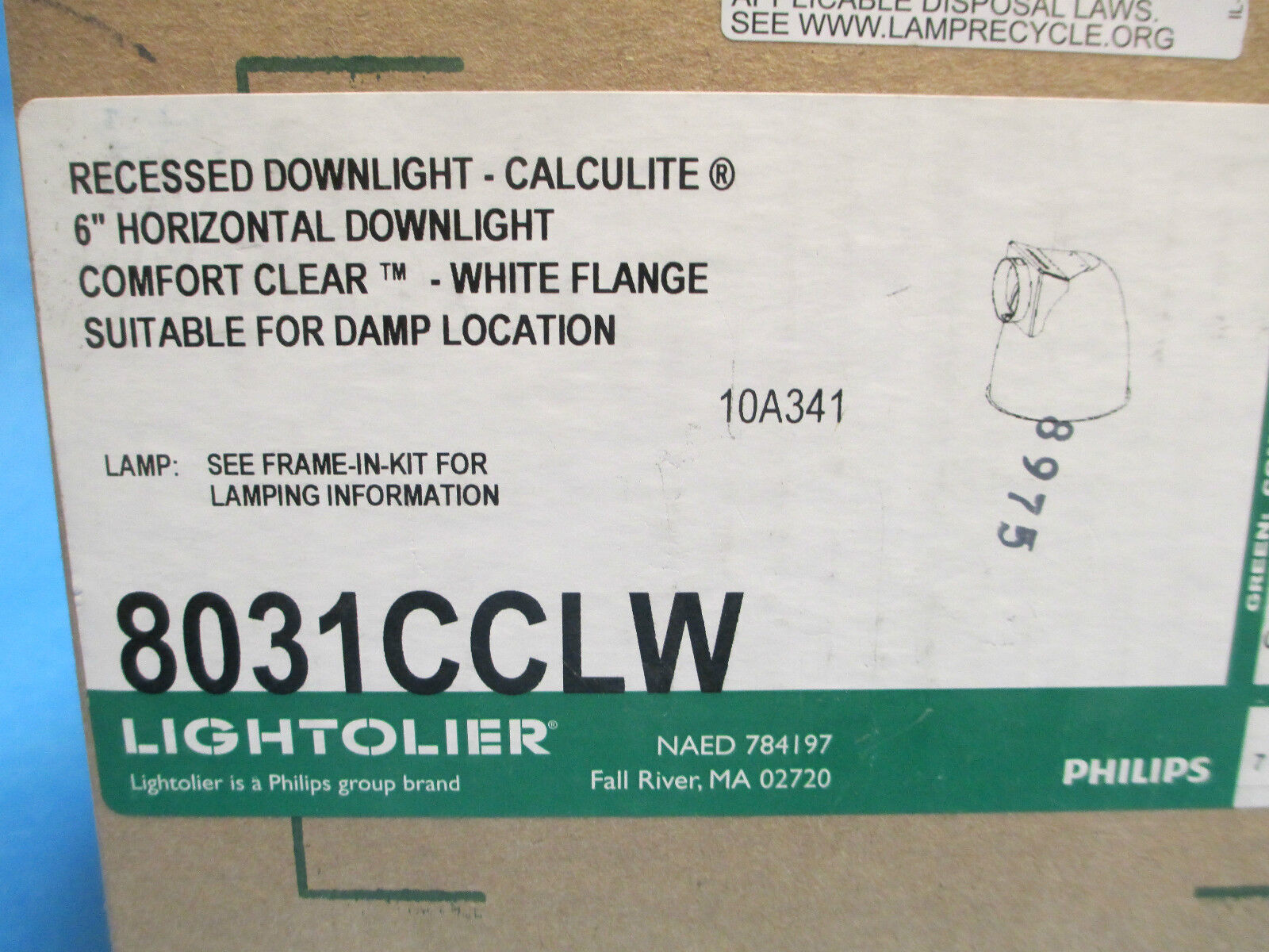 Lightolier Recessed Downlight 8031CCLQW New Surplus