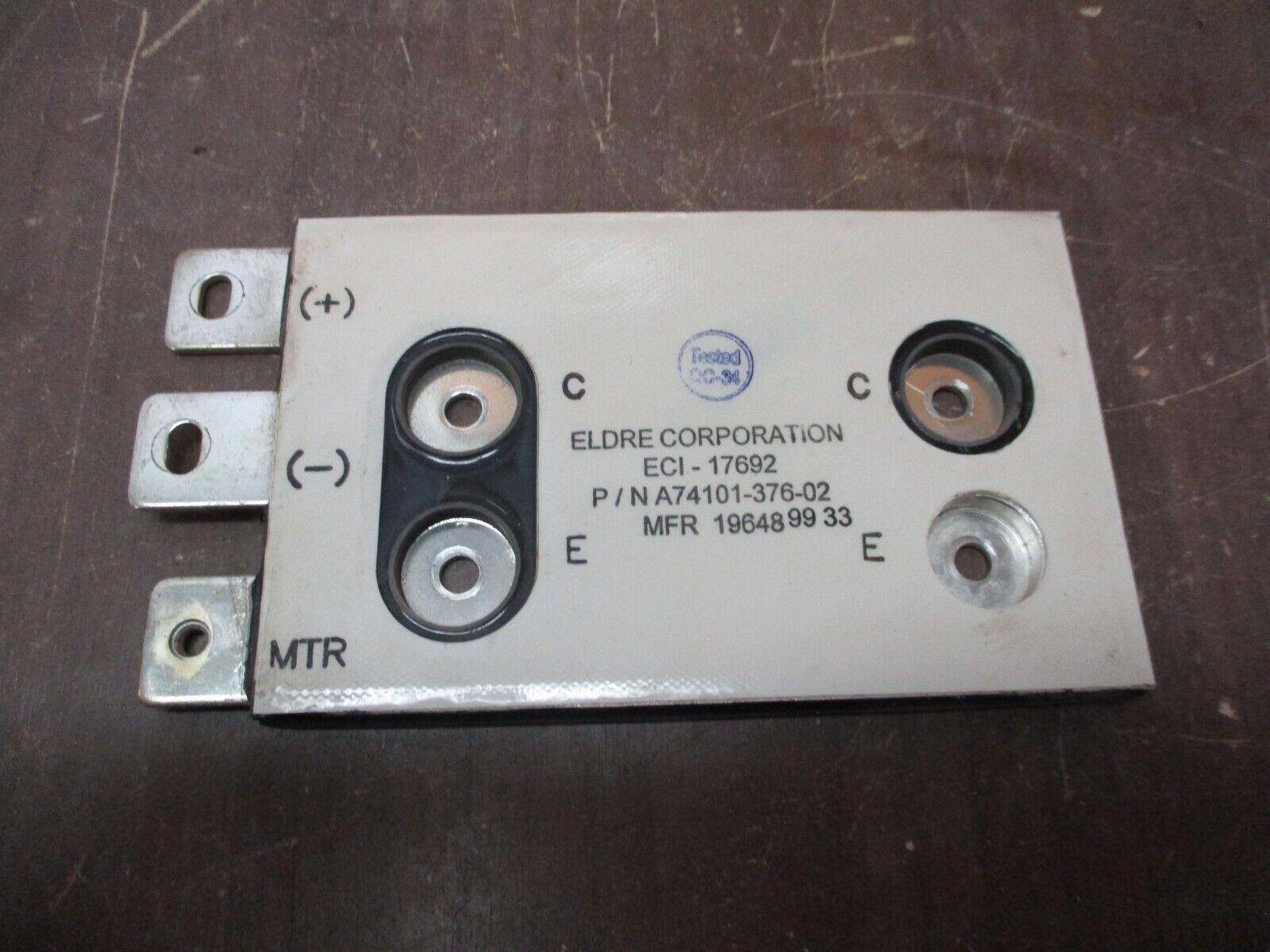 Eldre ECI-17692 Bus Bar A74101-376-02 Used