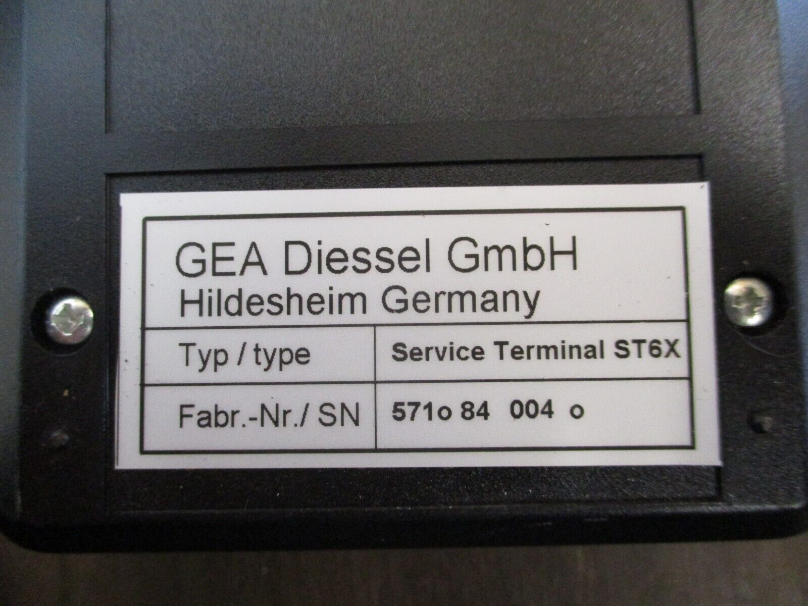 GEA Diessel Service Terminal ST6X Used