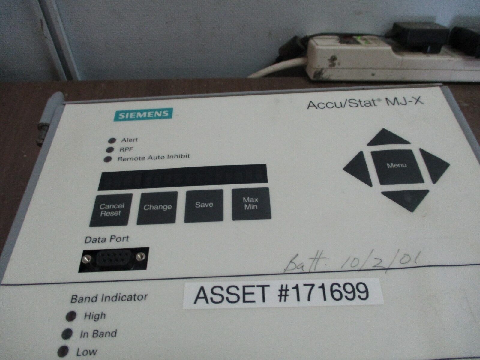 Siemens Accu/Stat MJ-X Voltage Regulator Control Panel C-60958 Used