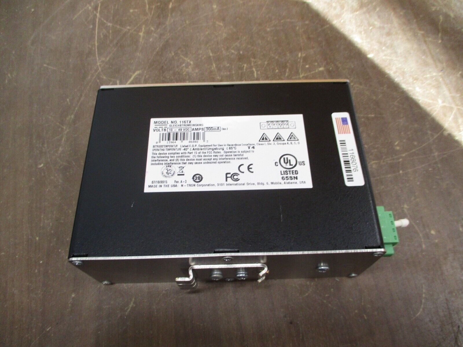 N-Tron Industrial Ethernet Switch 116TX 16-Port 10-49VDC 300mA Used