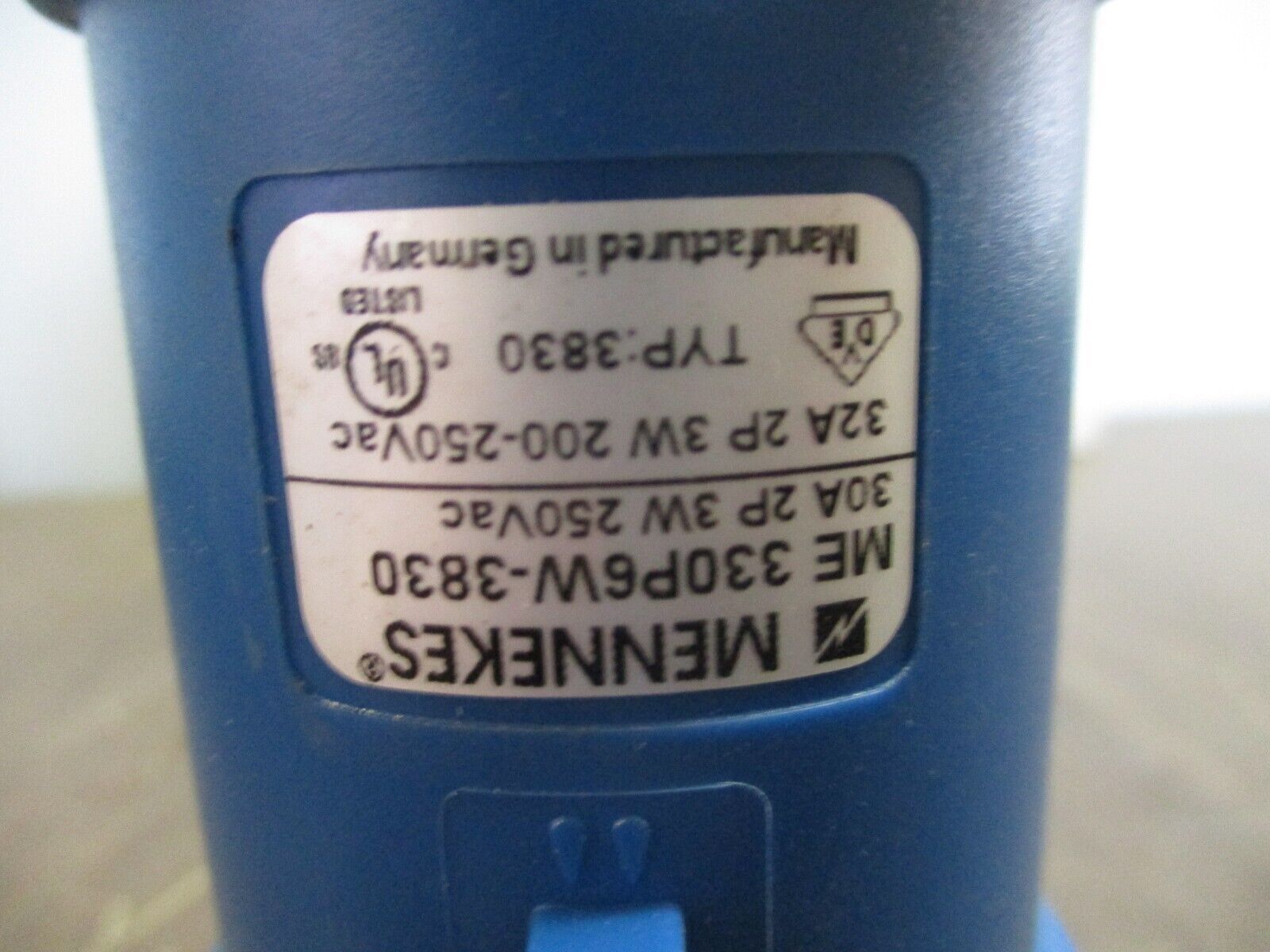 Mennekes Plug ME 330P6W-3830 30A 250V 2P 3W *Conduit End* Used