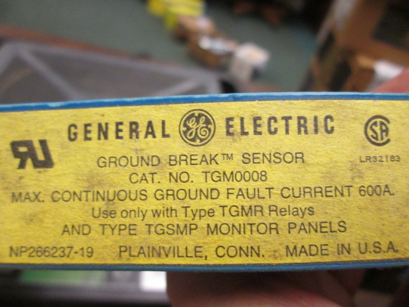 GE Ground Break Sensor TGM0008 600 Amp Used