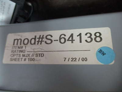 Siemens Accu/Stat MJ-X Voltage Regulator Control Panel S-64138 Used