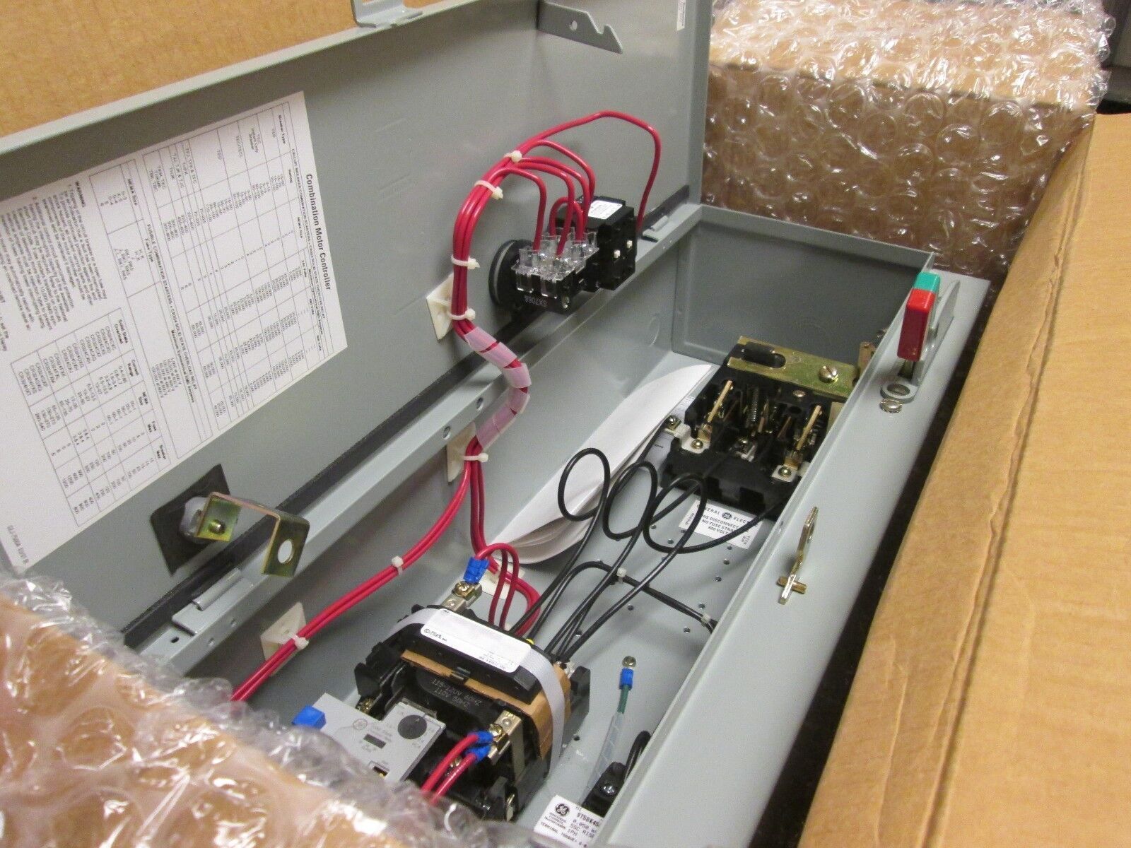 GE Non-Fusible Combination CR308CT981AEDALJA Size 1 3P Type 1 Encl. New Surplus