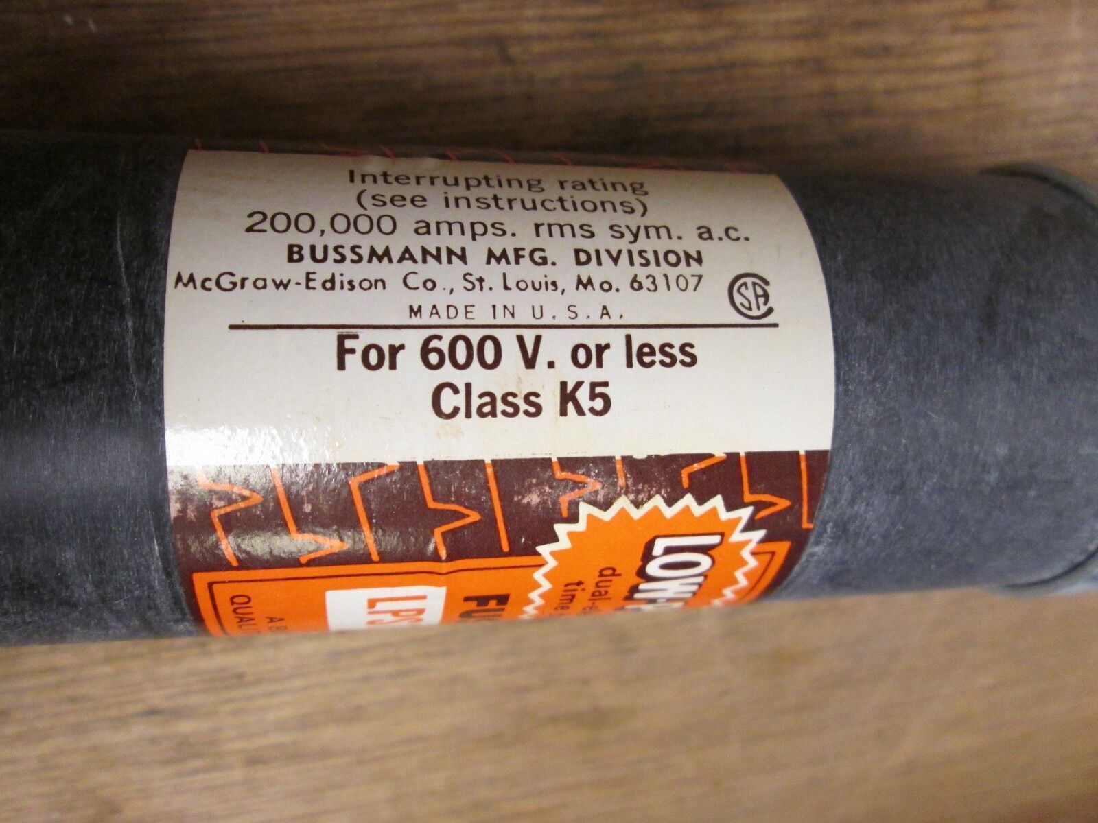 Bussmann Dual-Element Fuse LPS 175 600V 175A New Surplus