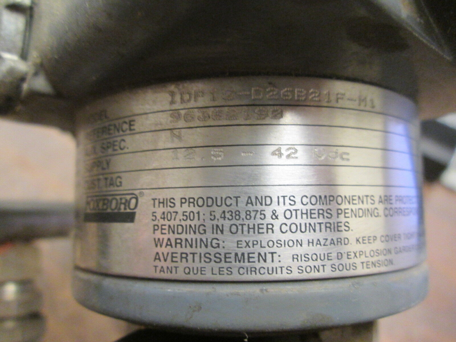 Foxboro Pressure Transmitter 1DP10-D26P-M1 12.5-42VDC 3626PSI MWP Used