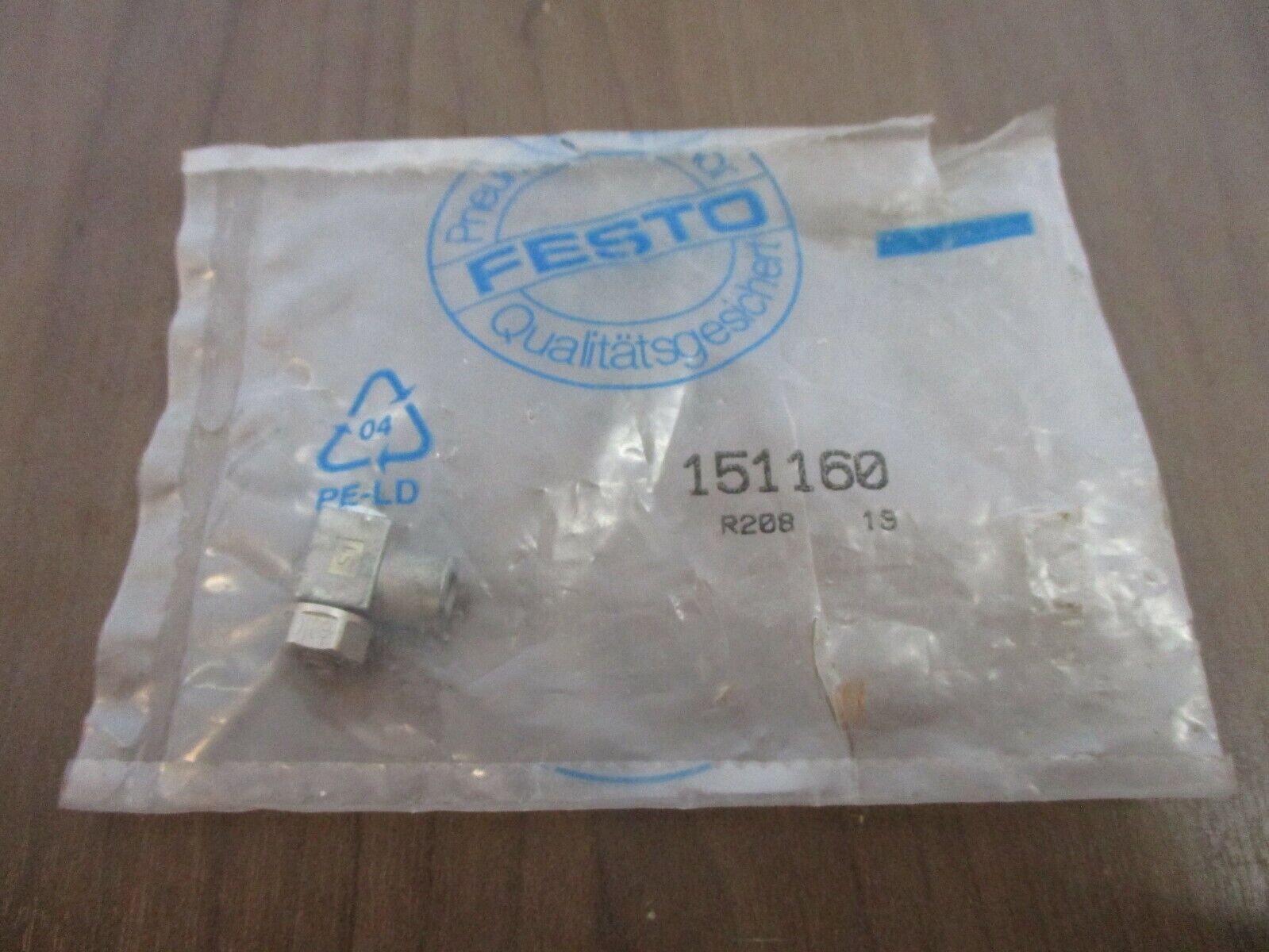 Festo One-Way Flow Control Valve 151160 New Surplus