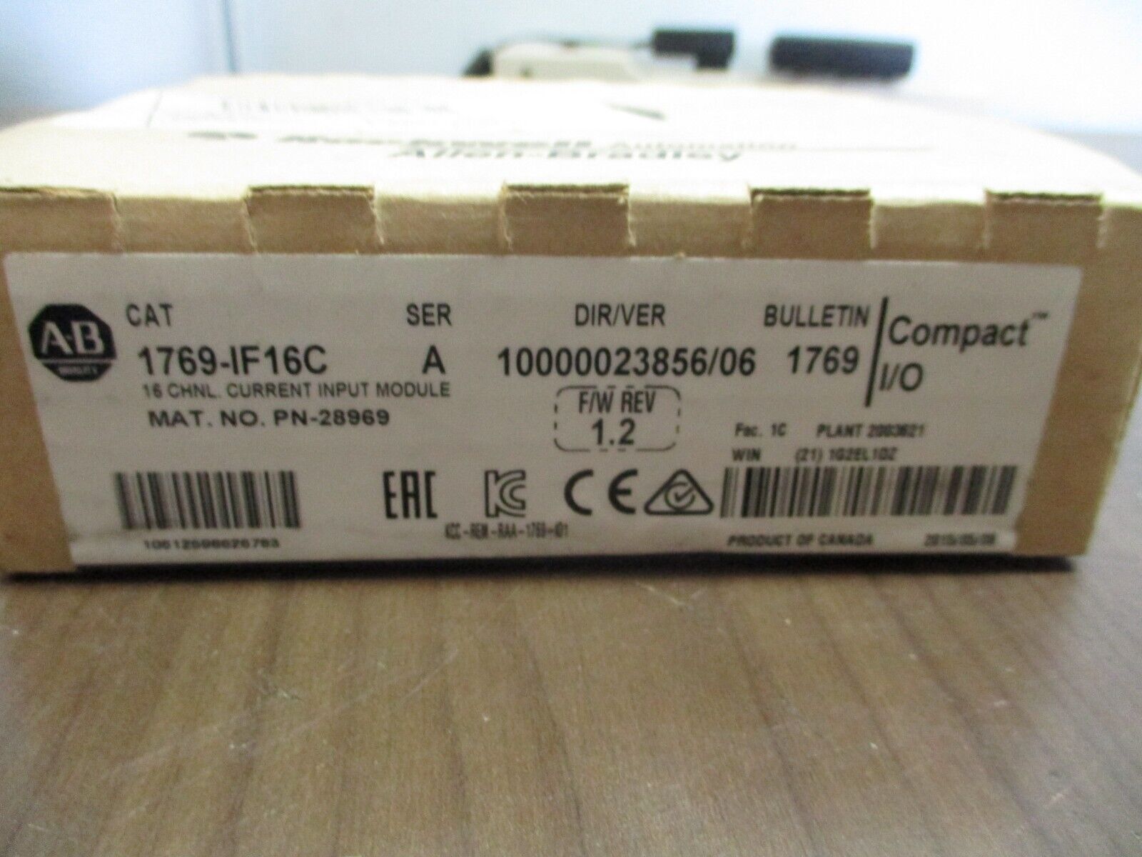 Allen-Bradley Compact I/O Current Input Module 1769-IF16C Ser. A F/W Rev: 1.2