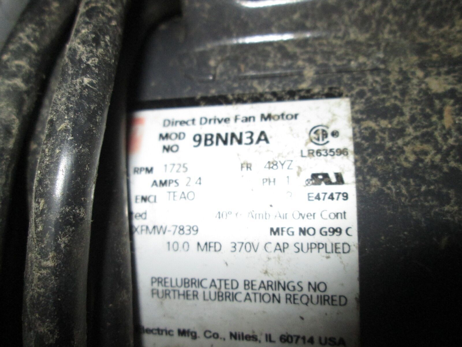 Dayton Exhaust Fan 3C218F 24" Fan 115V 1PH w/ mount 9BNN3A Motor Used