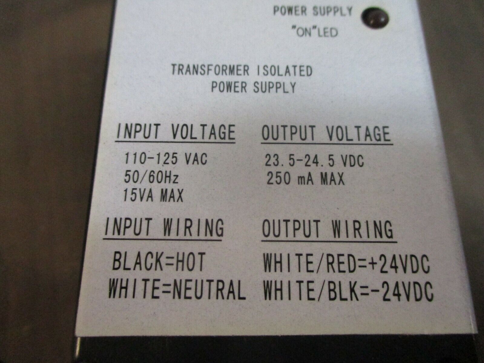 Kele Transformer Isolated Power Supply DCP-250D Input: 110-125VAC 50/60Hz 15VA