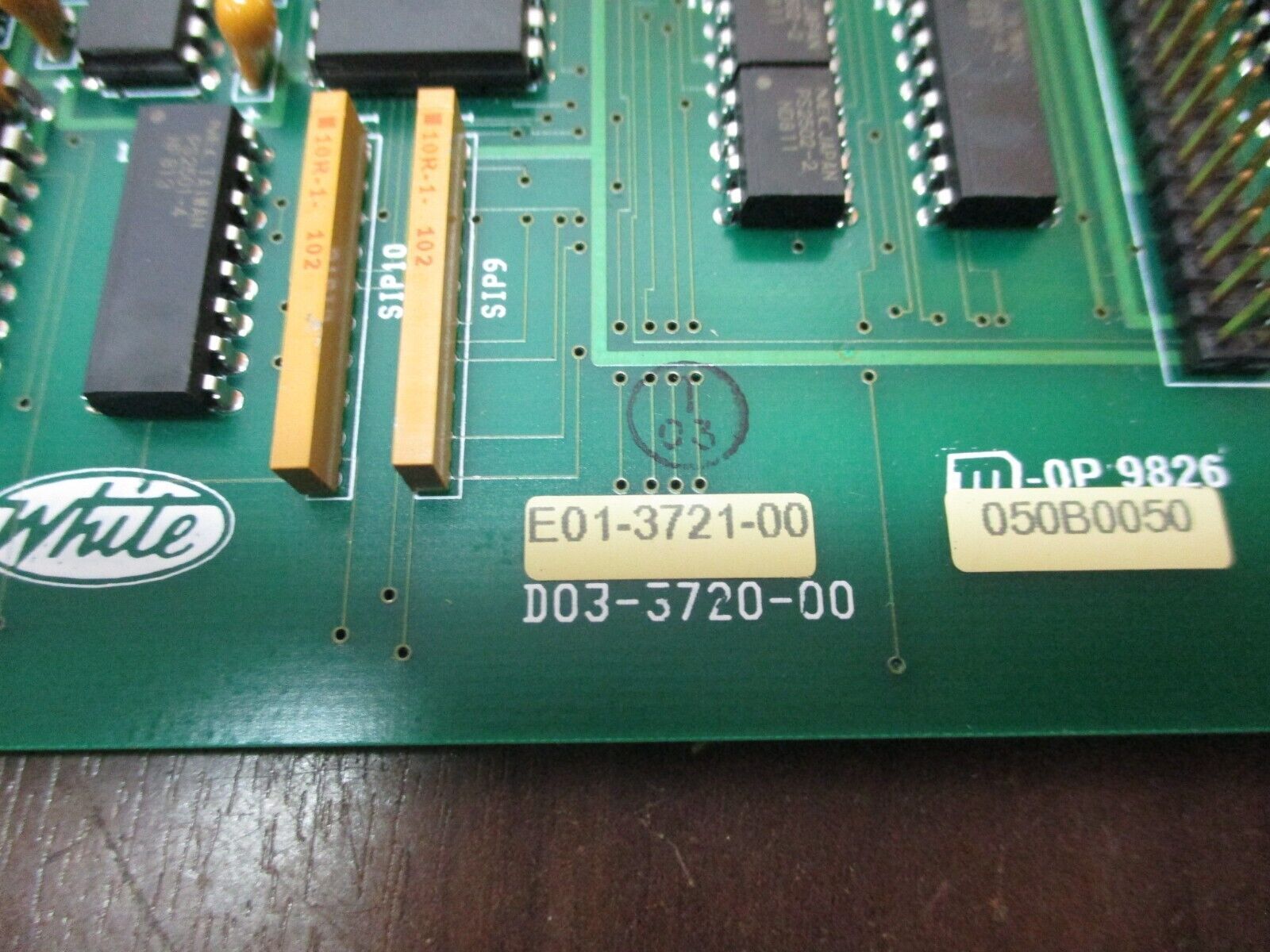 White Data Systems Control Board D03-3720-00 Used