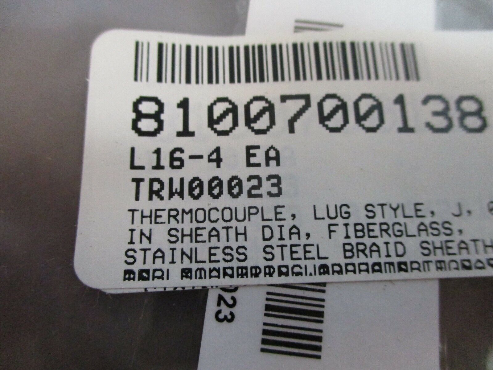 Tempco Thermocouple Probe TRW00023 New Surplus