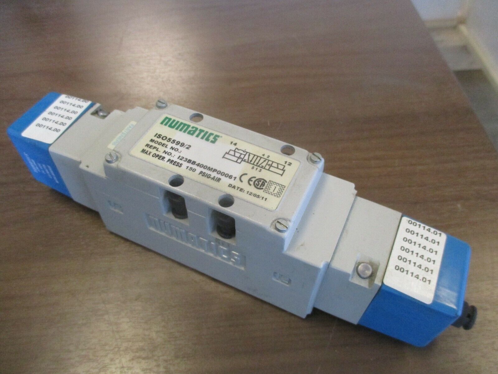 Numatics Solenoid Valve I23BB400MP00061 150PSIG Air Used