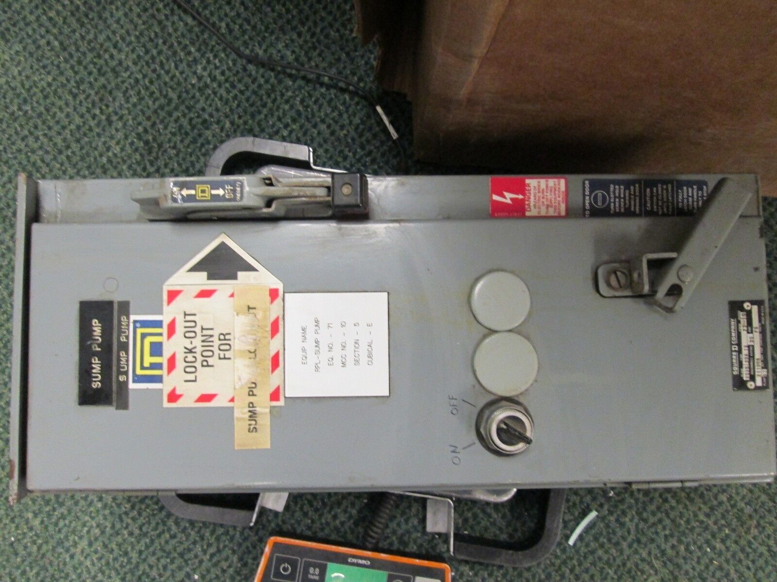 Square D Fusible Combination SB02 Size 0 nema 12 Enclosure 120V Coil Used