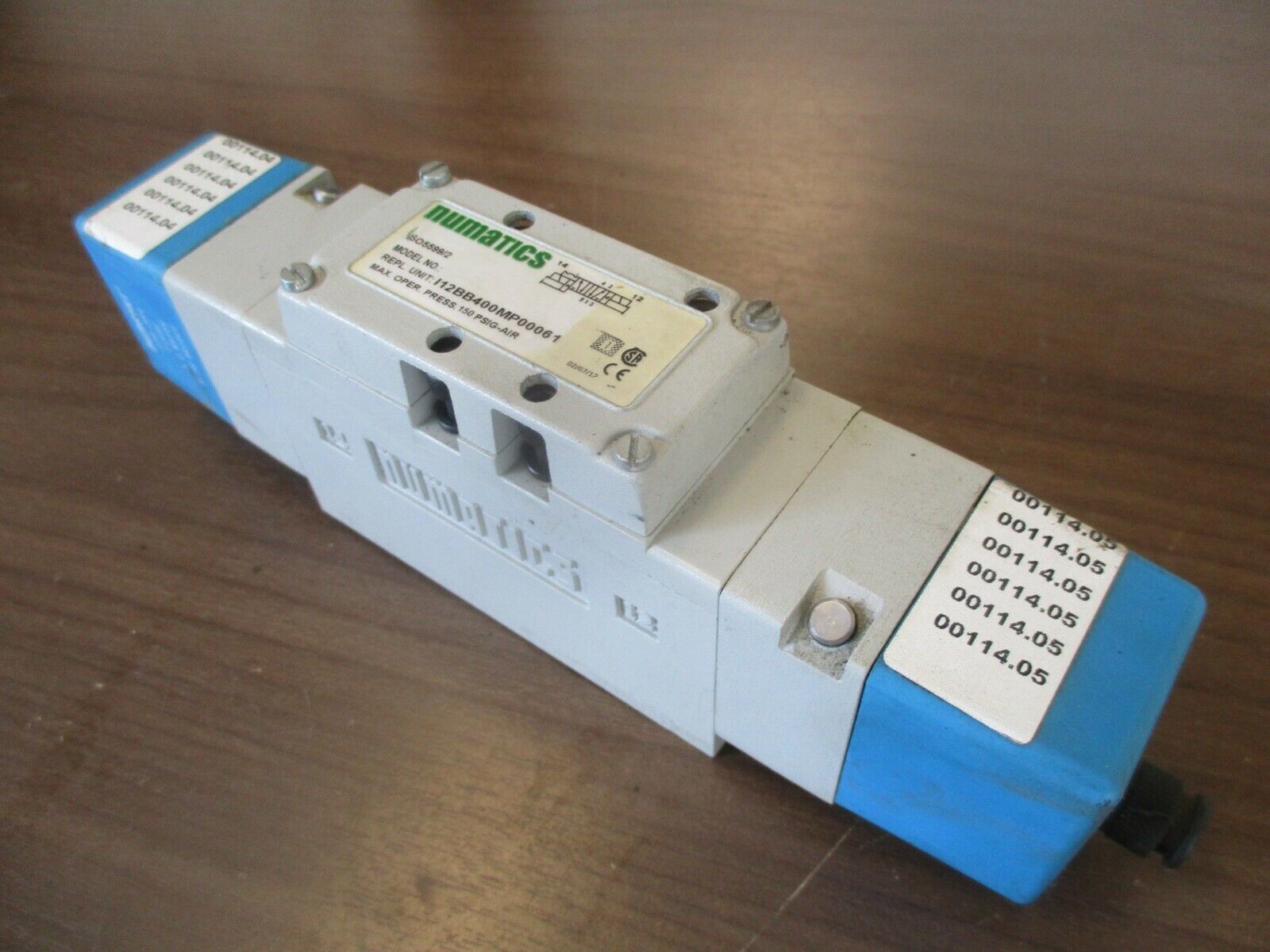 Numatics Solenoid Valve I12BB400MP00061 150PSIG Air Used