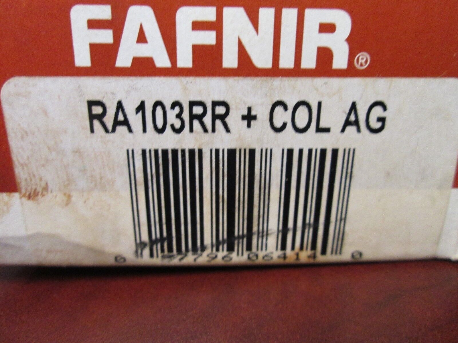 Fafnir Ball Bearing RA103RR + COLAG New Surplus
