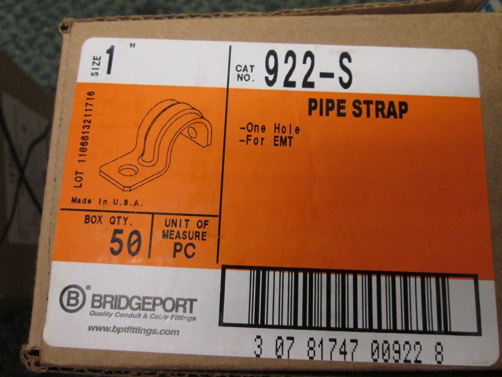 Bridgeport Jiffy Clip 922-S Size 1" *Box of 40* New Surplus