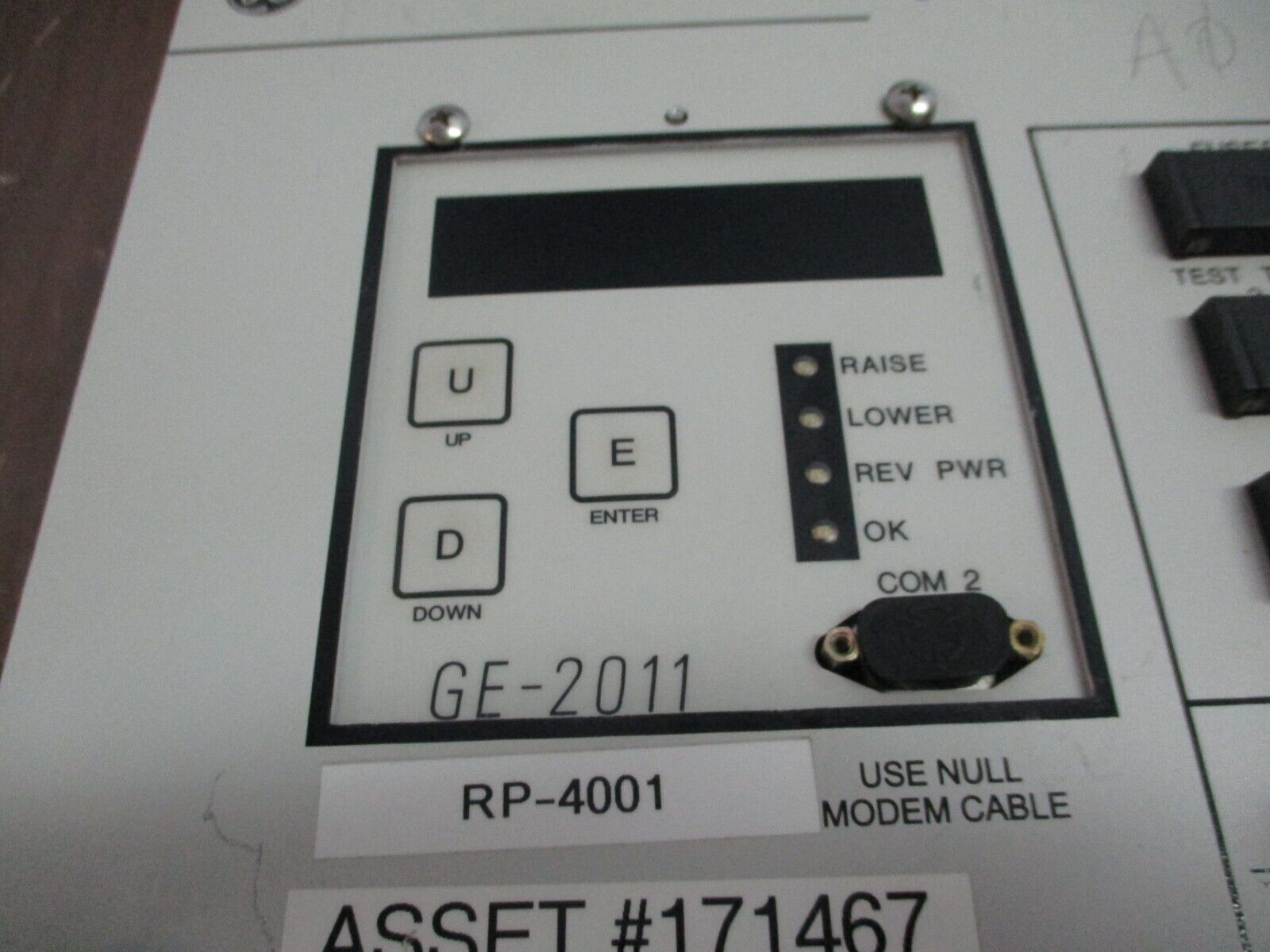 GE Ge-2011 Voltage Regulator Control B-0866 S/W: D-0067V07.09.23 60Hz Used