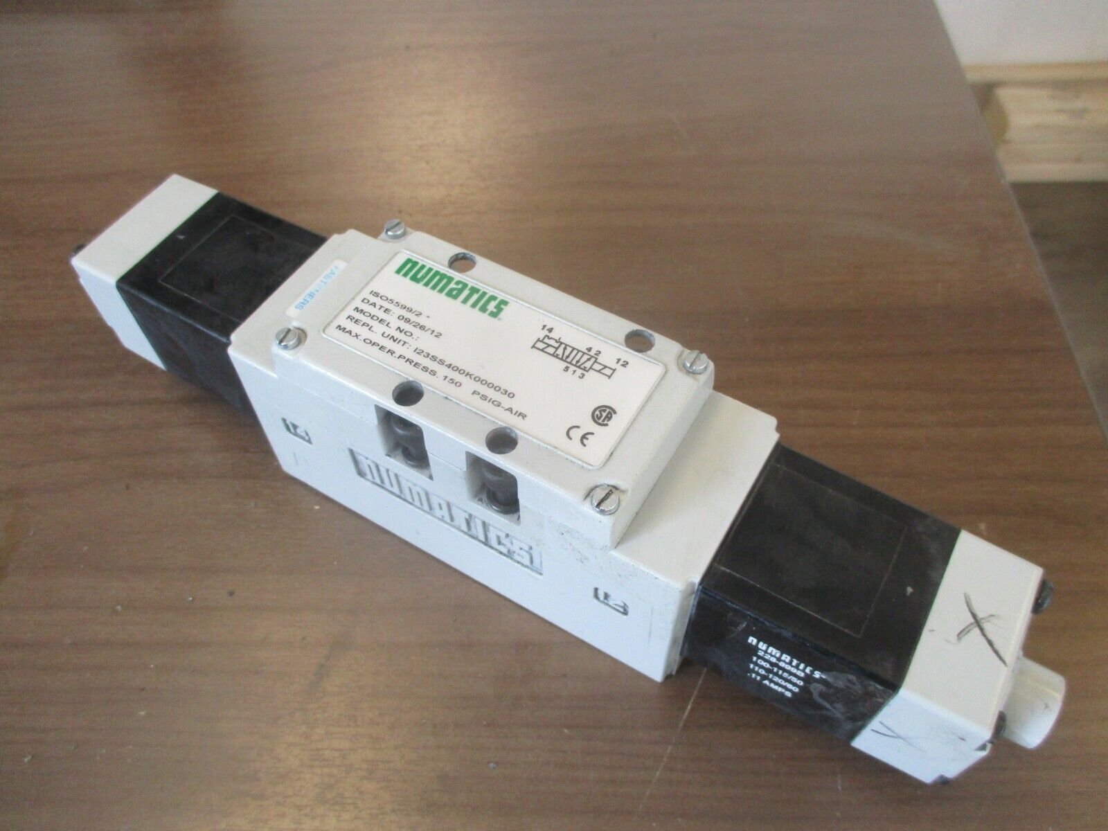 Numatics Solenoid Valve I23SS400K000030 150PSIG Air Used
